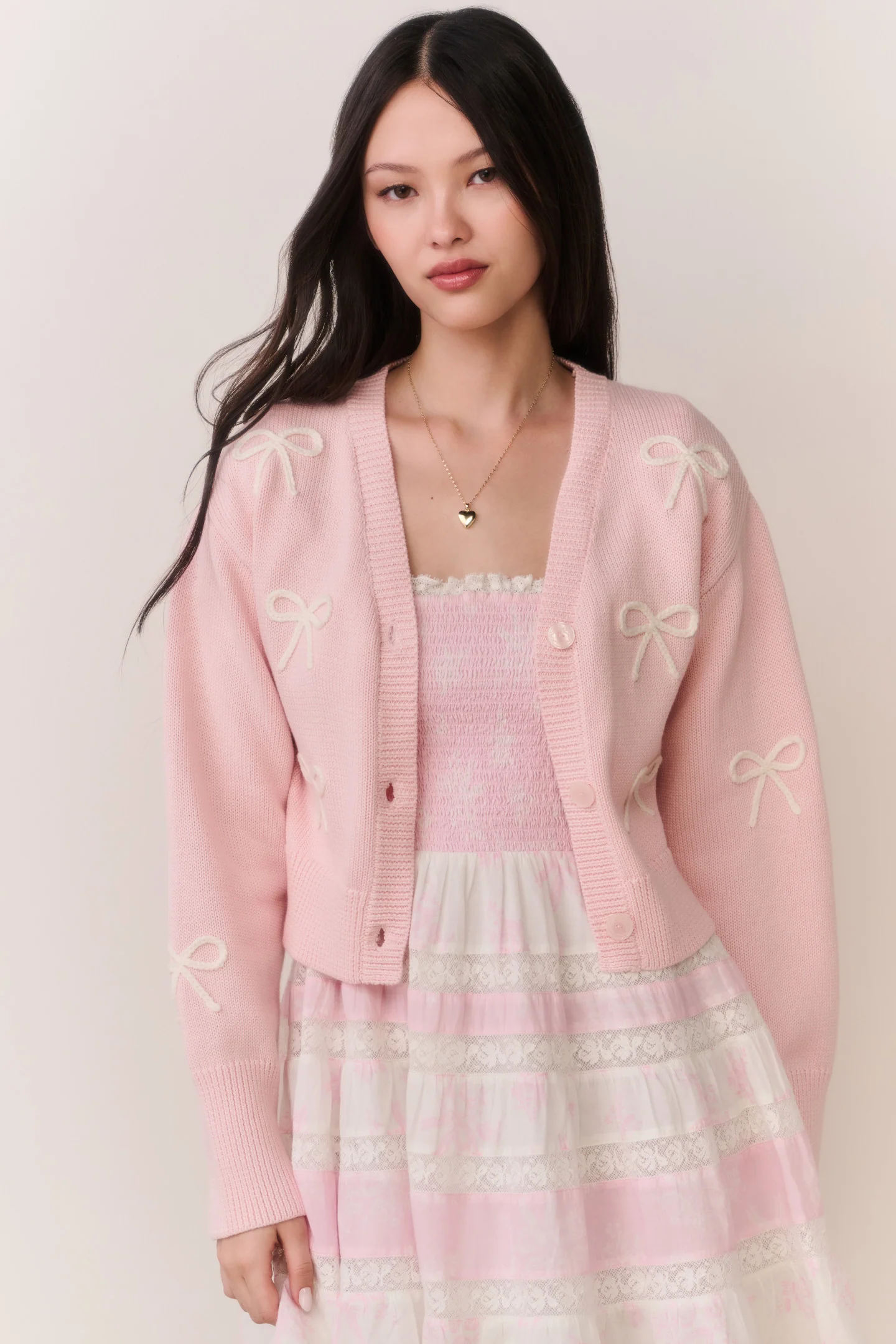 Cardigan con lazo de algodón Francette