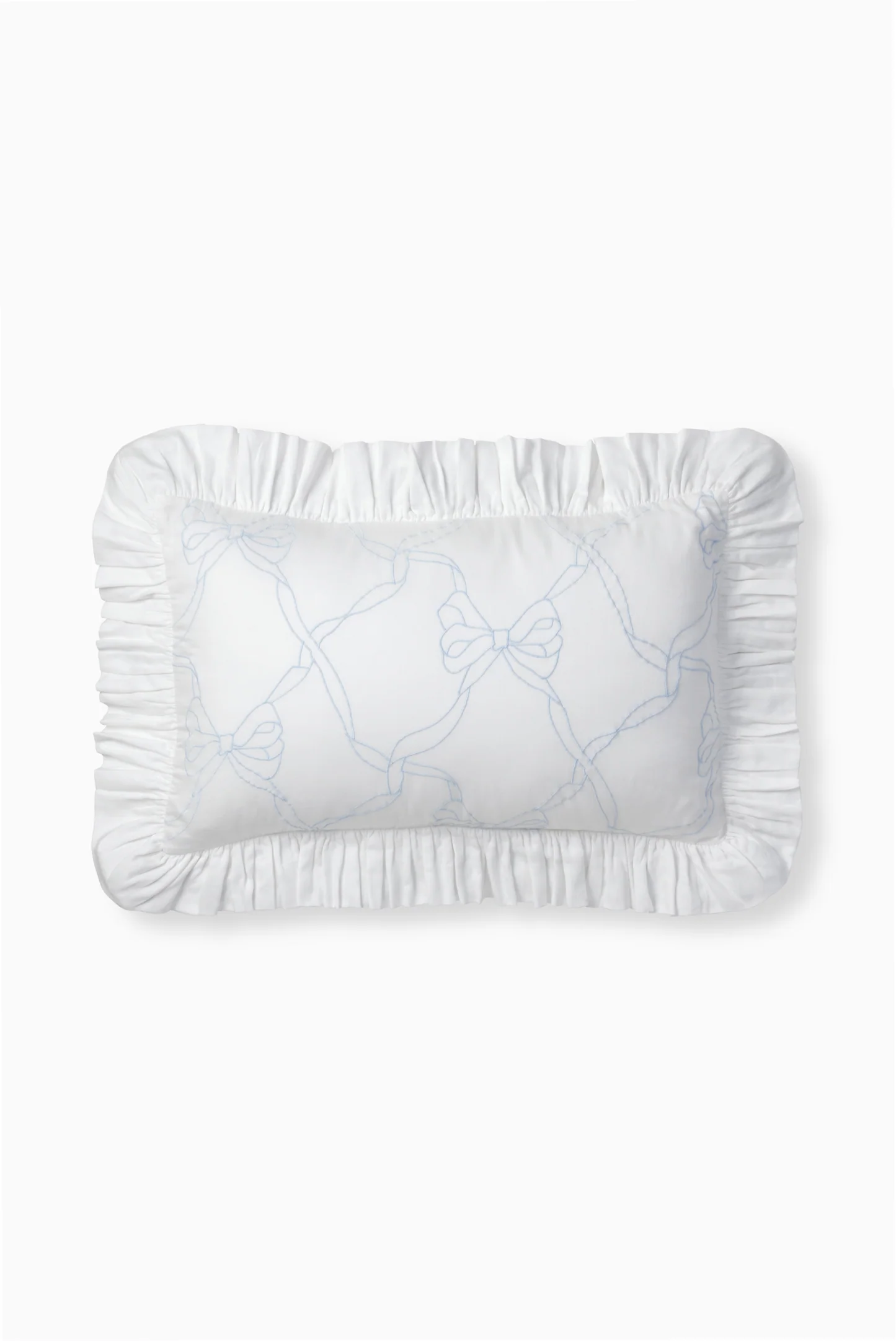 Almohada de decoración con volantes y lazo para jardín