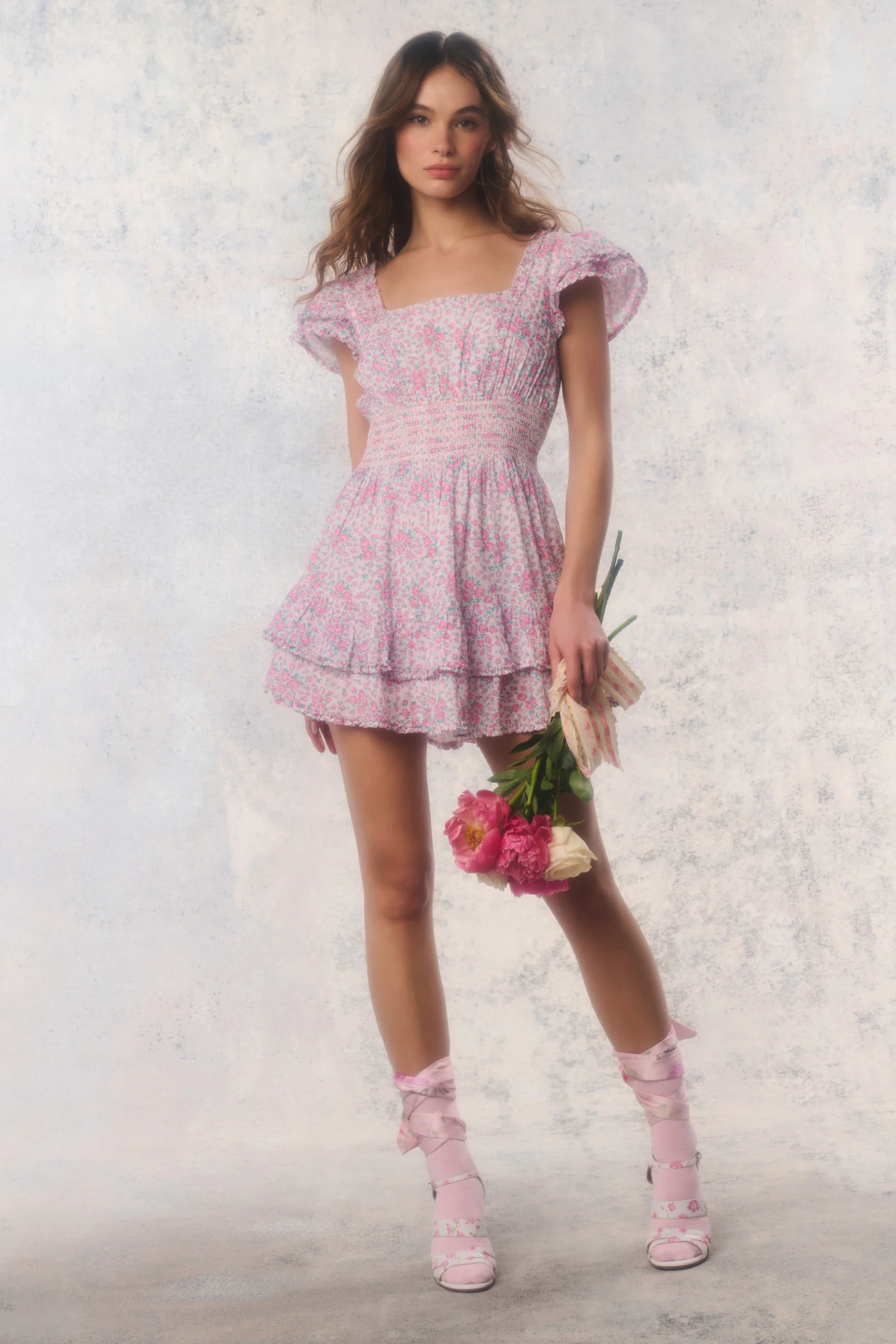Vestido mini de algodón floral Stanton reedición