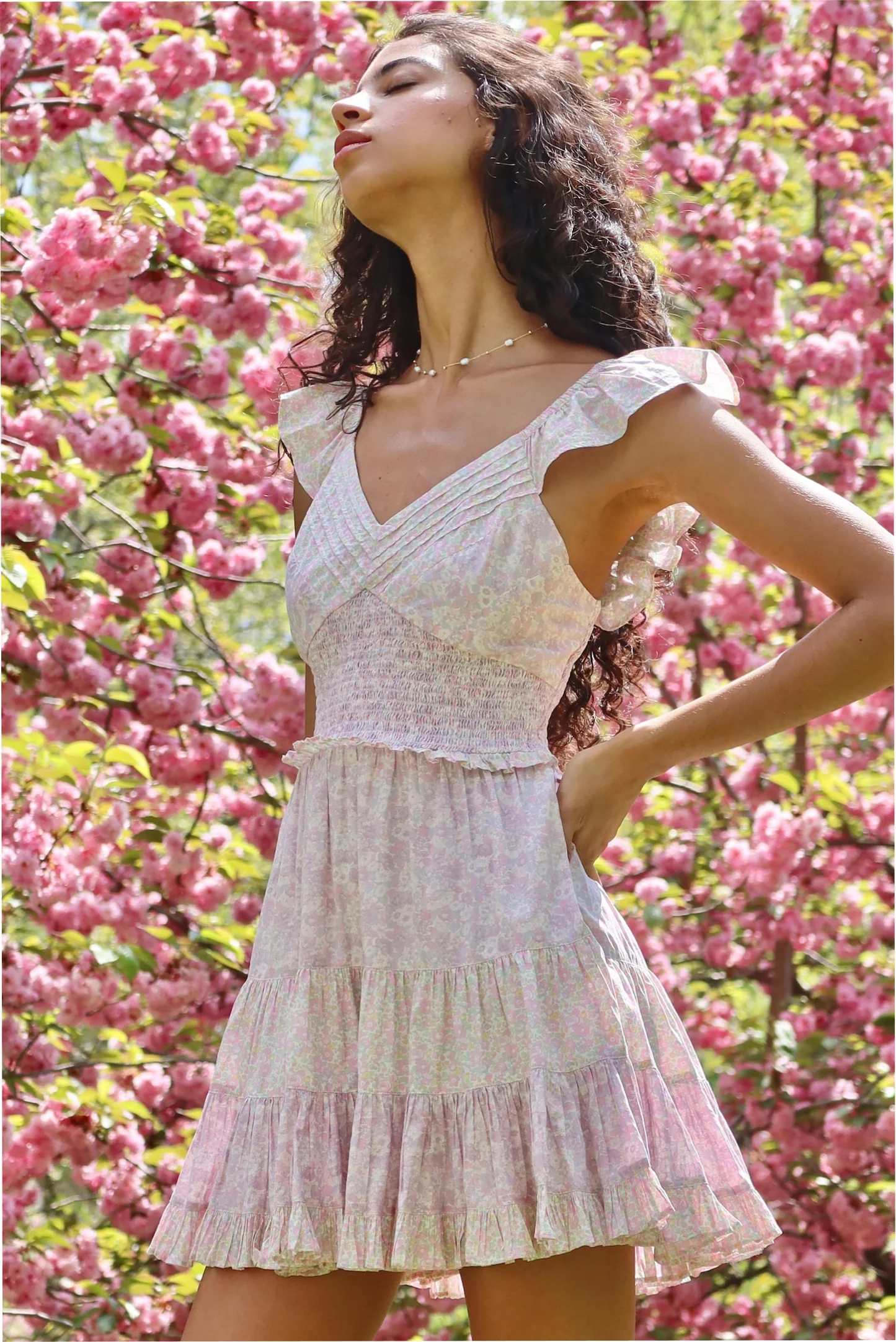 Mini vestido Preseline elaborado con tejidos Liberty