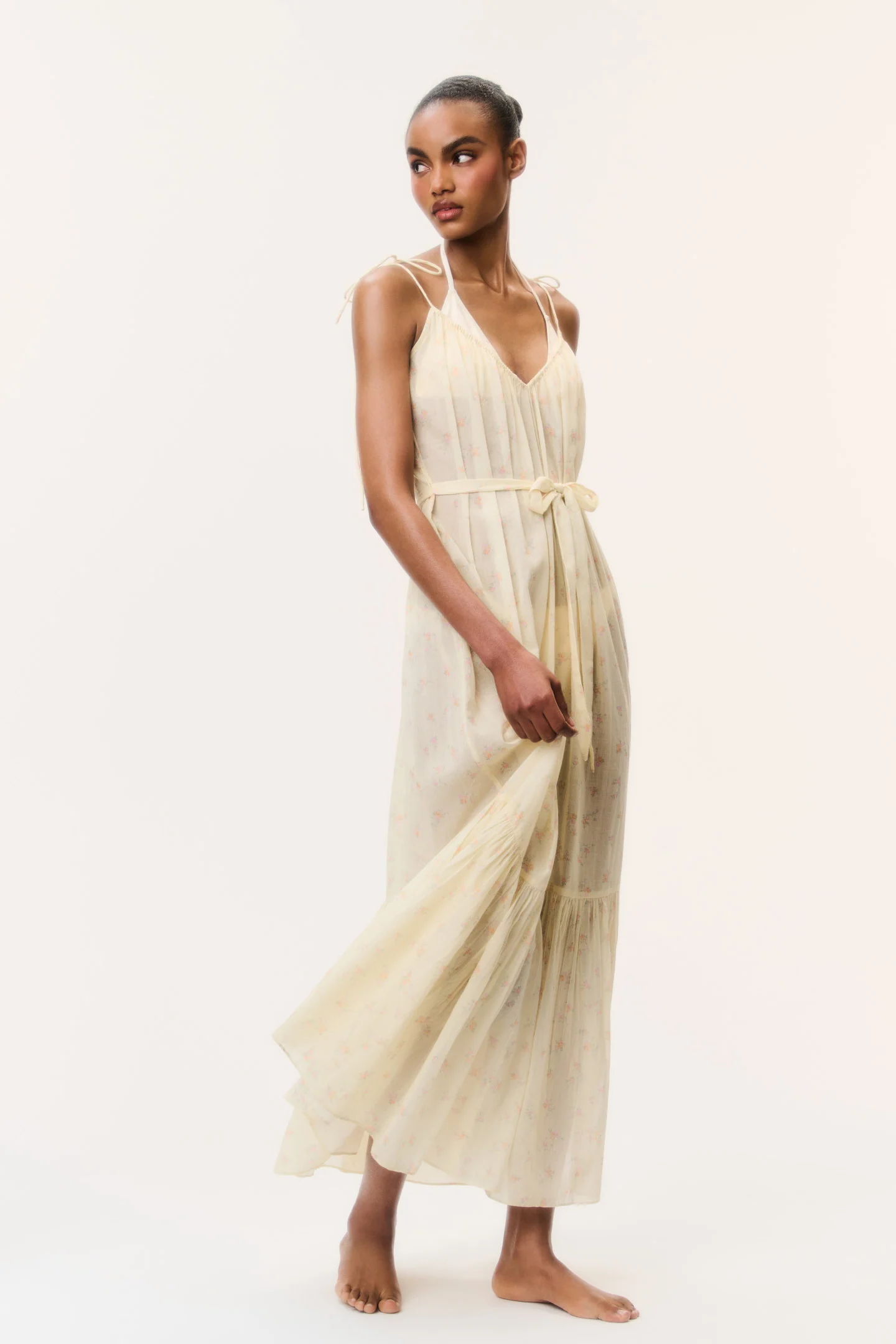 Vestido con cubre vestido de algodón Hale