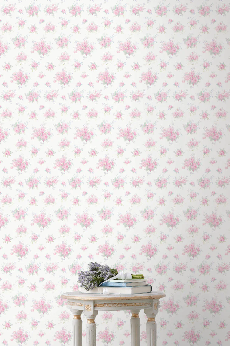 Papel pintado estándar Breezy Ikat Rosa