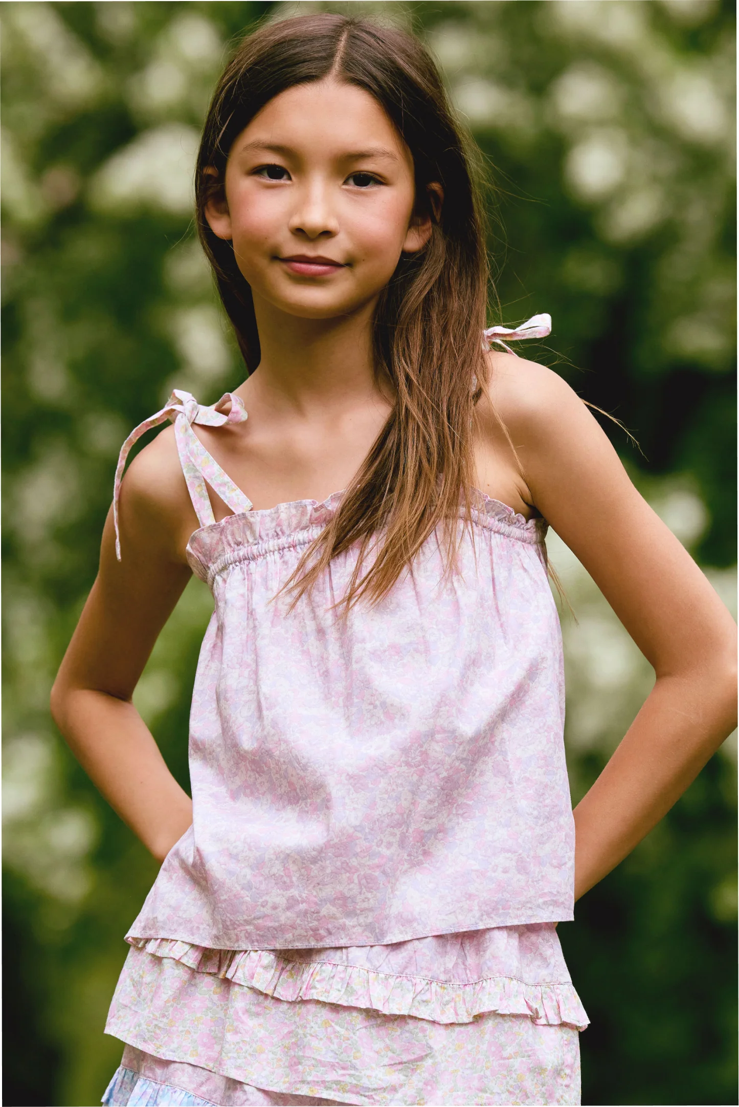 Hecho con tejidos Liberty Top Tween Fiorella