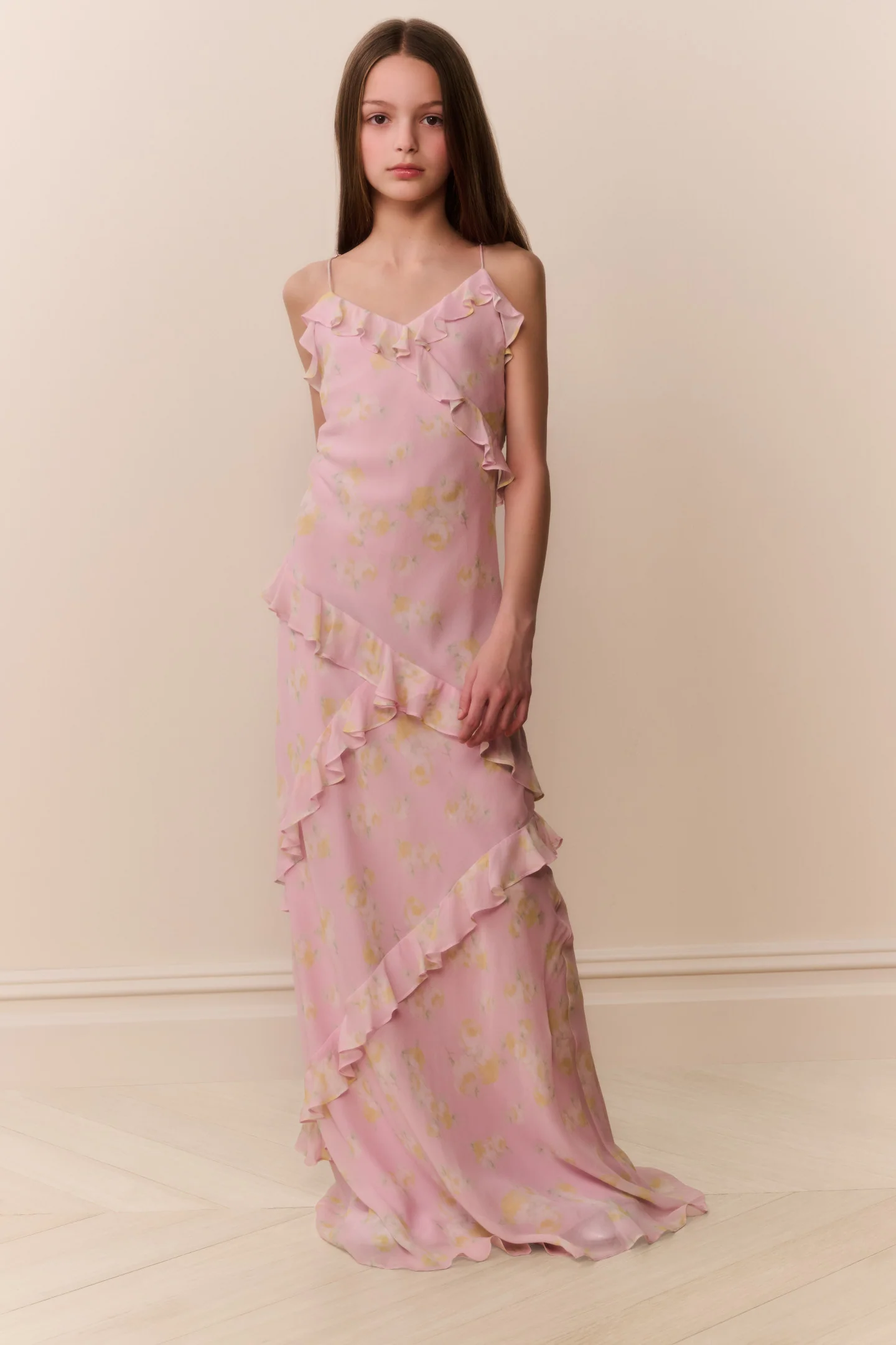 Vestido de Chifón Floral Tween Rialto