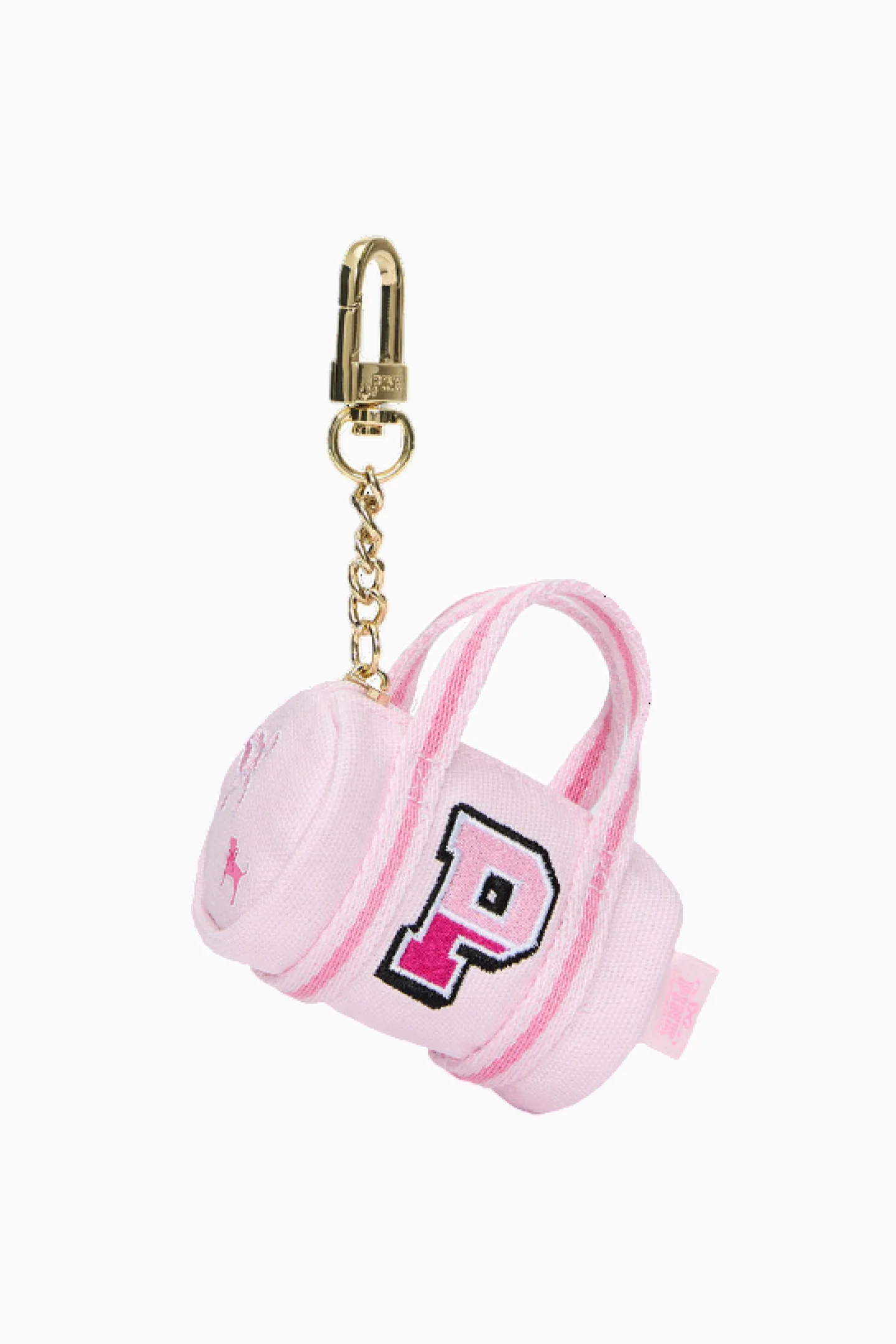 PINK x LoveShackFancy Colgante de Mini Mochila Rosa