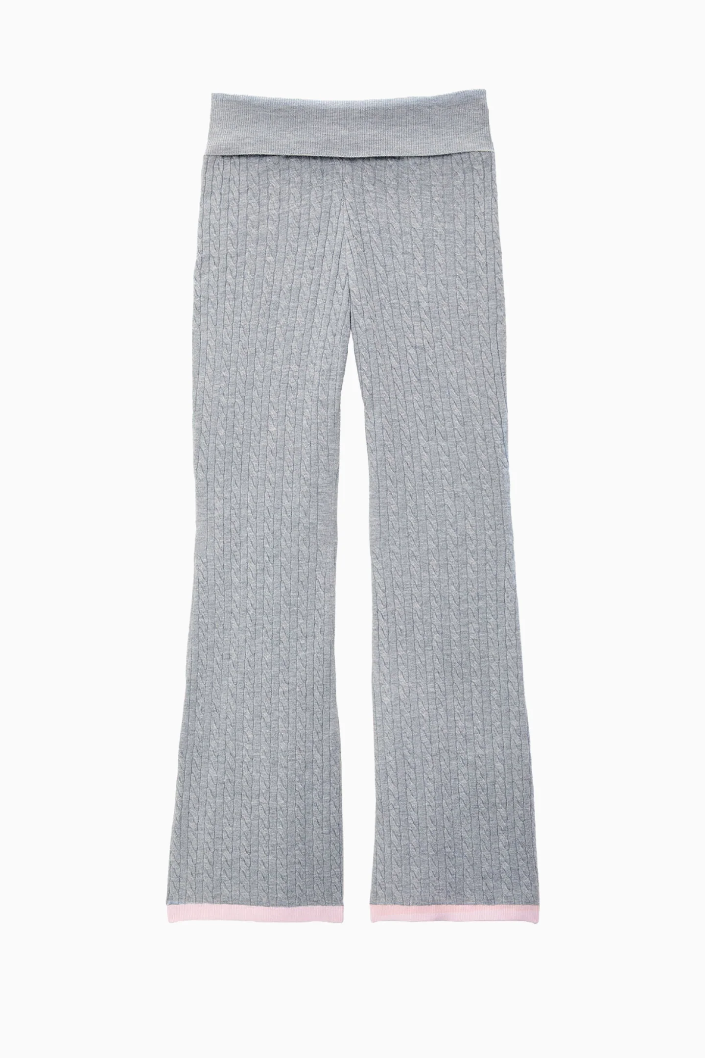 PANTALONES DE PUNTO CON MANGA DOBLADA PINK x LoveShackFancy