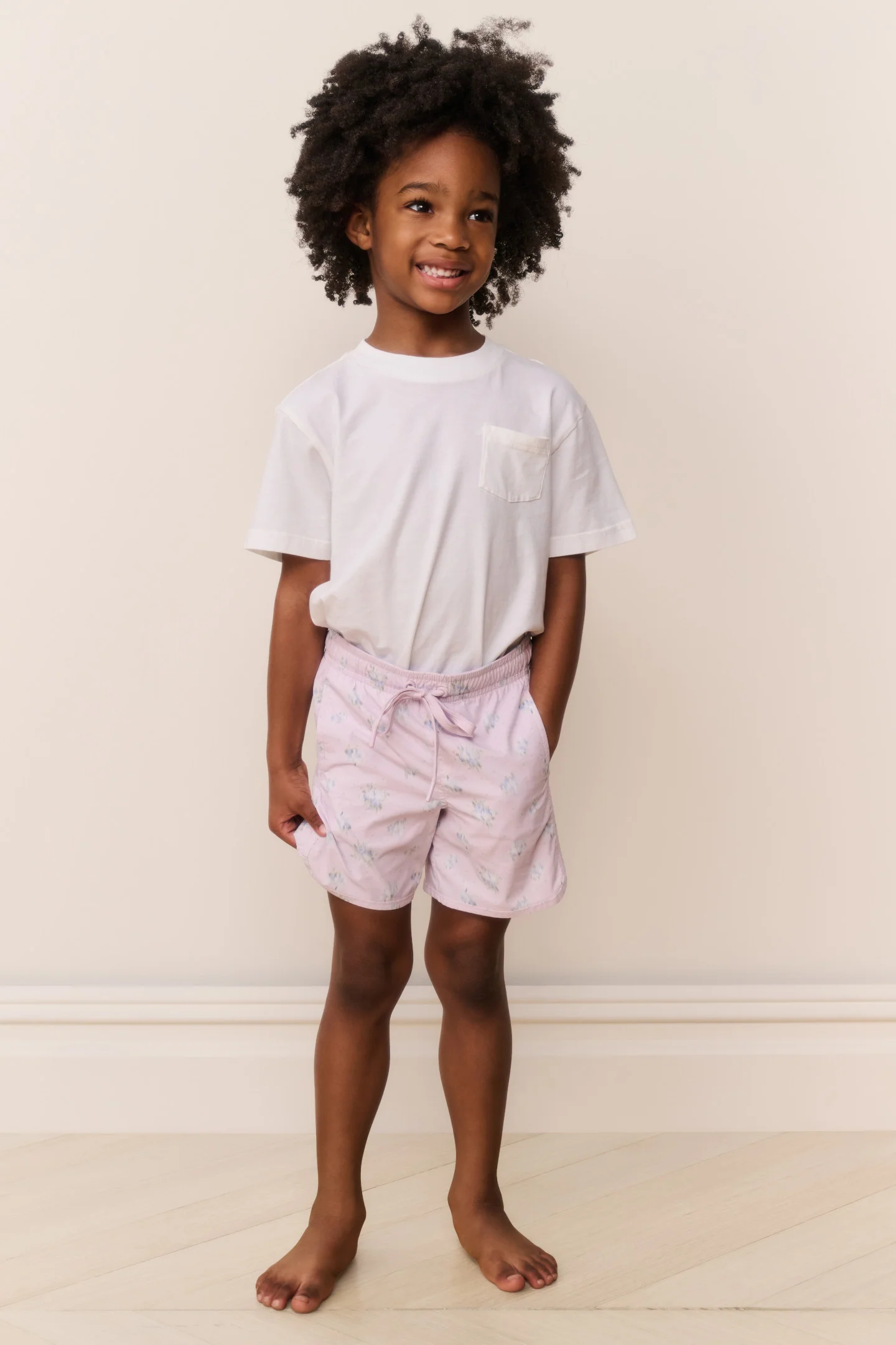Pantalones cortos de baño con estampado floral para niños