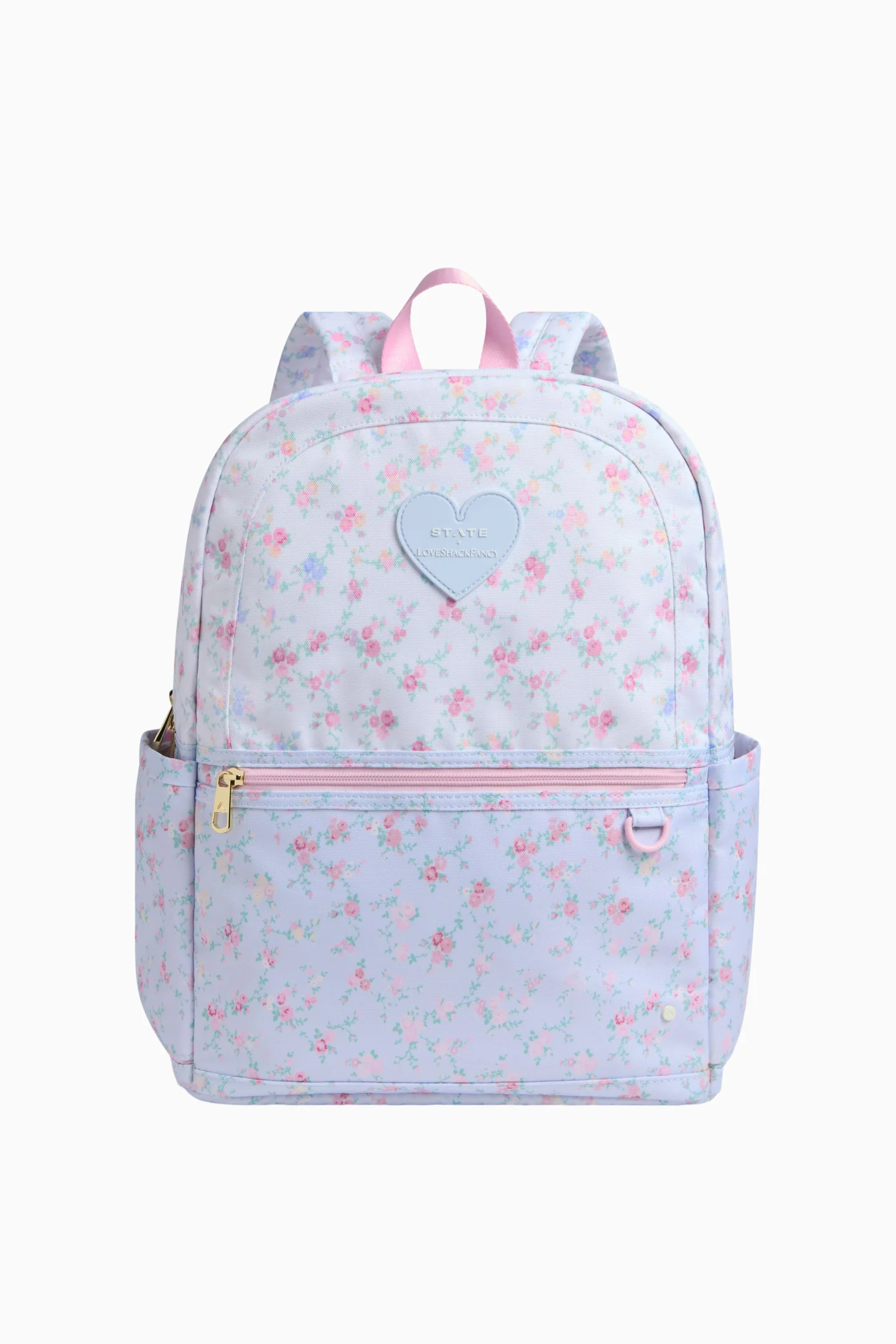 ESTADO x LoveShackFancy Mochila de doble bolsillo con estampado floral Kane