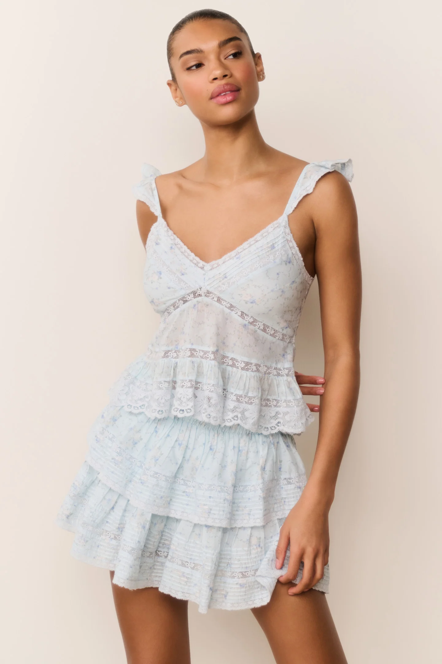 Camiseta de Algodón Floral Lainie