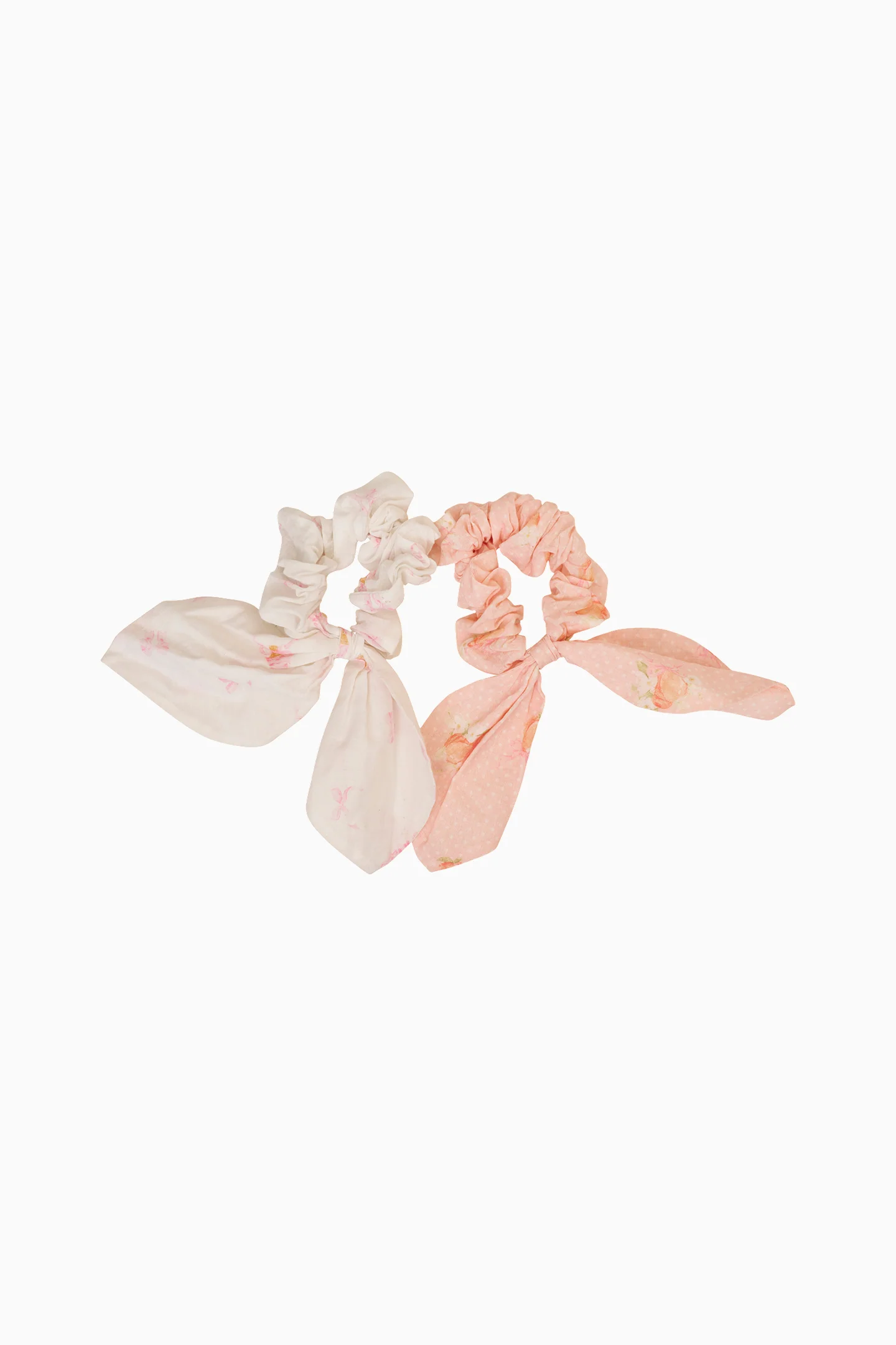 Conjunto de Scrunchie de Melocotón y Crema