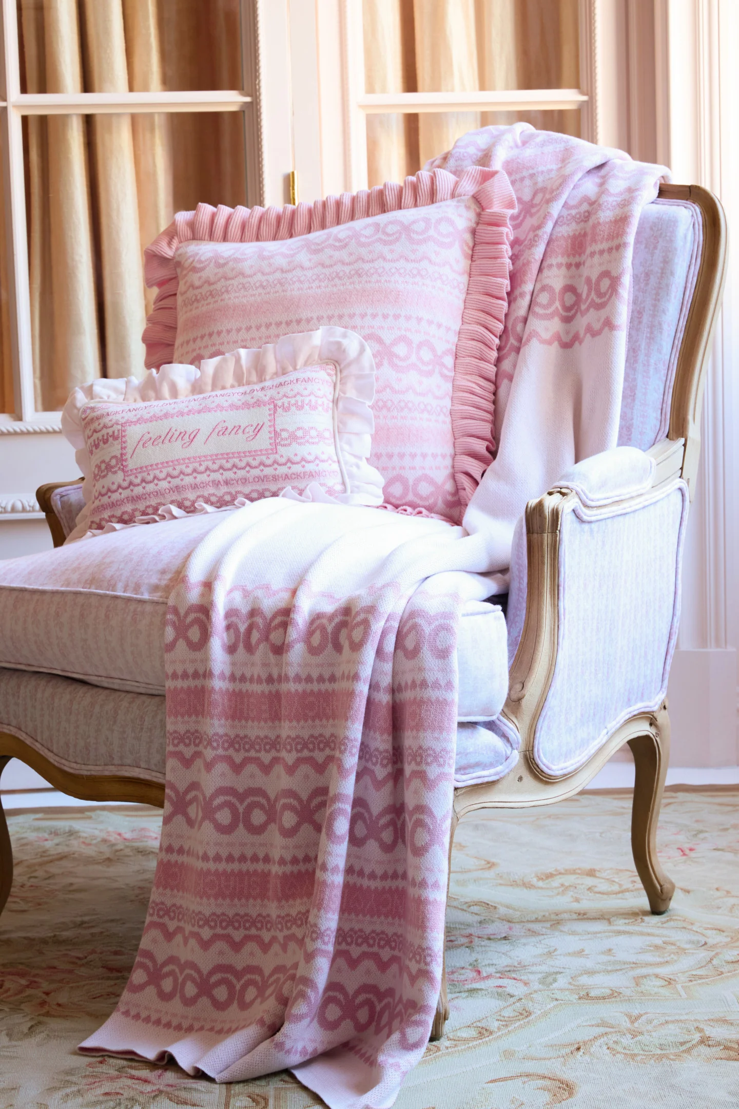 Almohada de Punto Jacquard Fair Isle