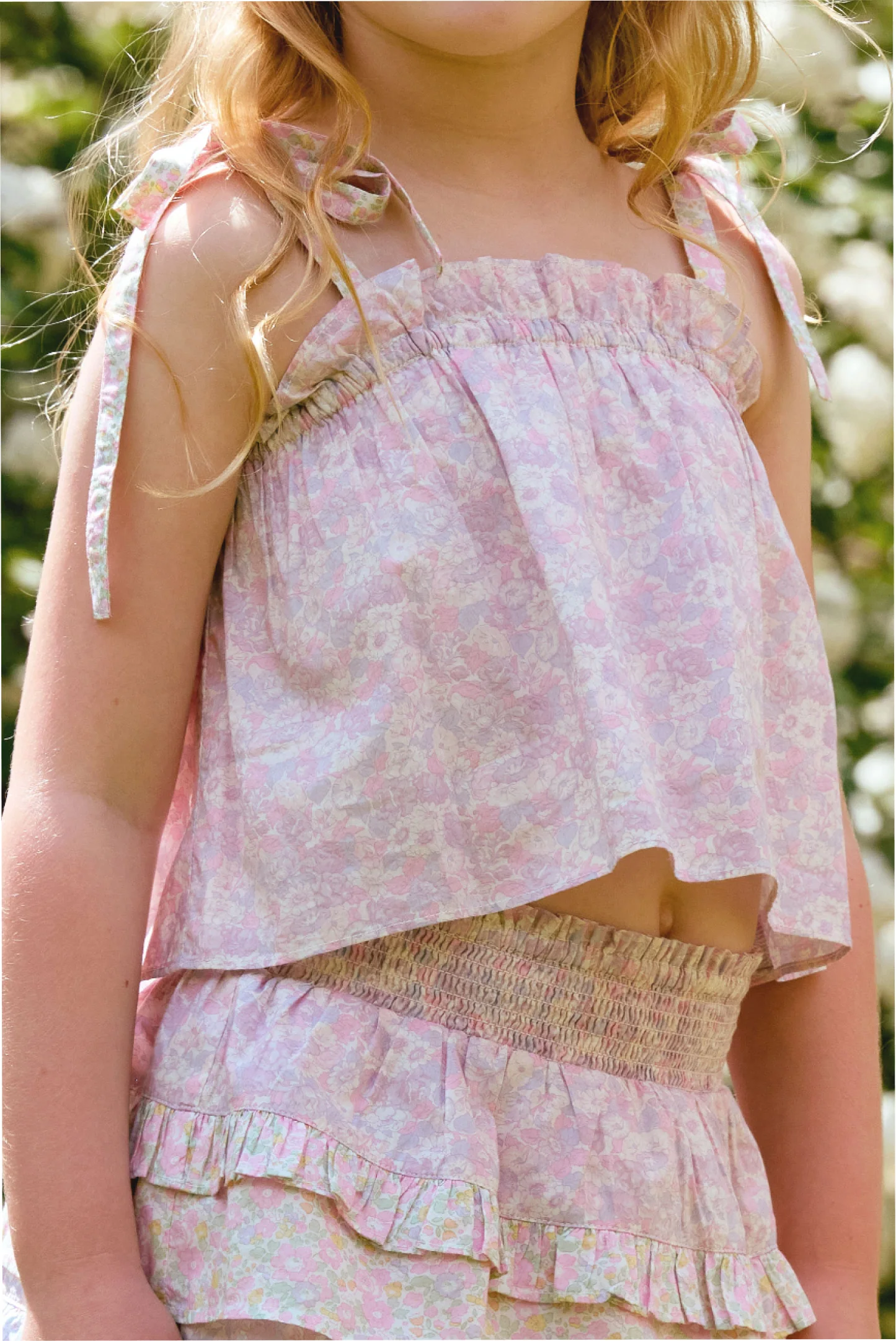 Hecho con tejidos Liberty, blusa para niñas pequeñas Fiorella