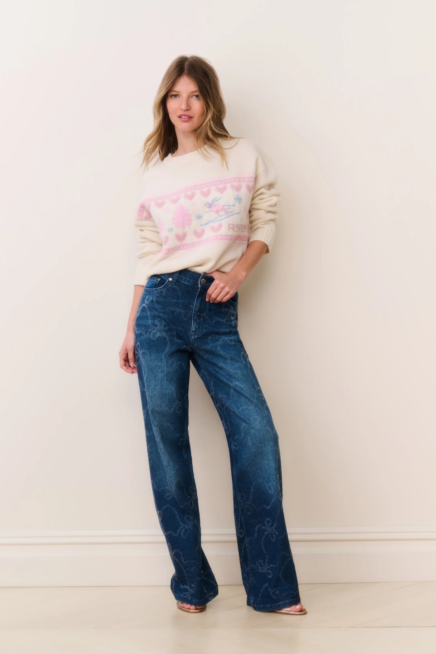 Jeans Dessa con Borlas de Cristal