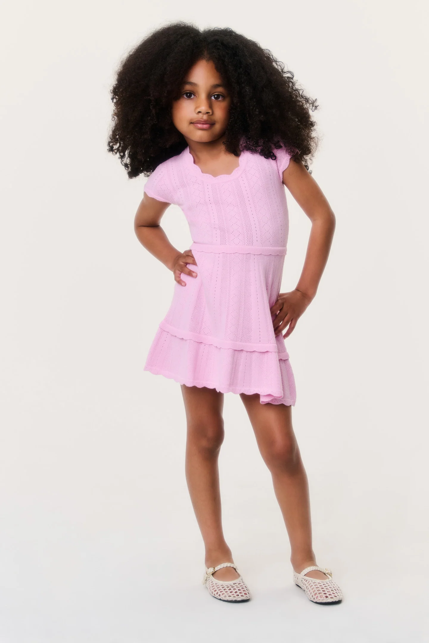 Vestido de punto elástico para niñas Jovie