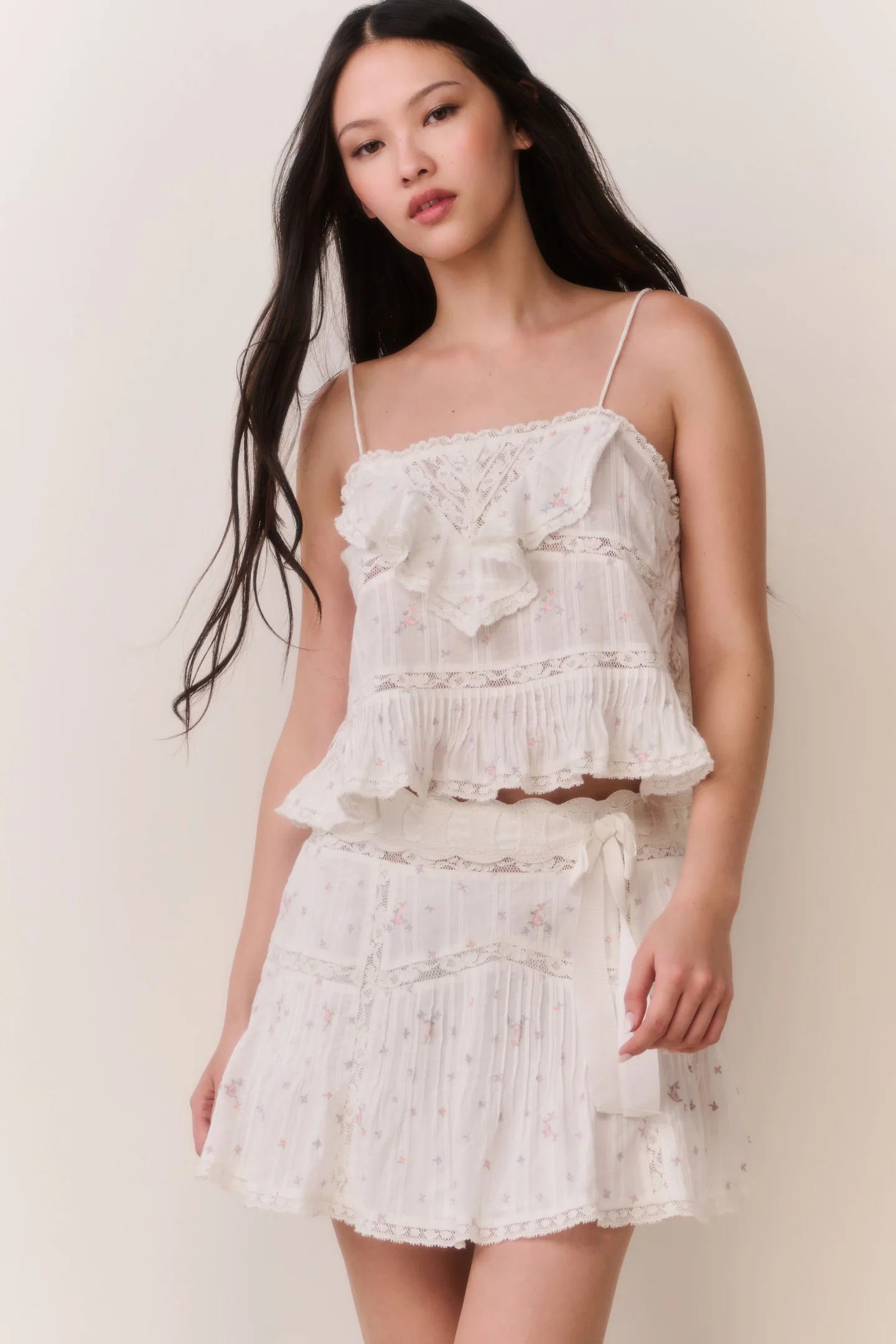 Top de Algodón con Bordado Floral Ondeline