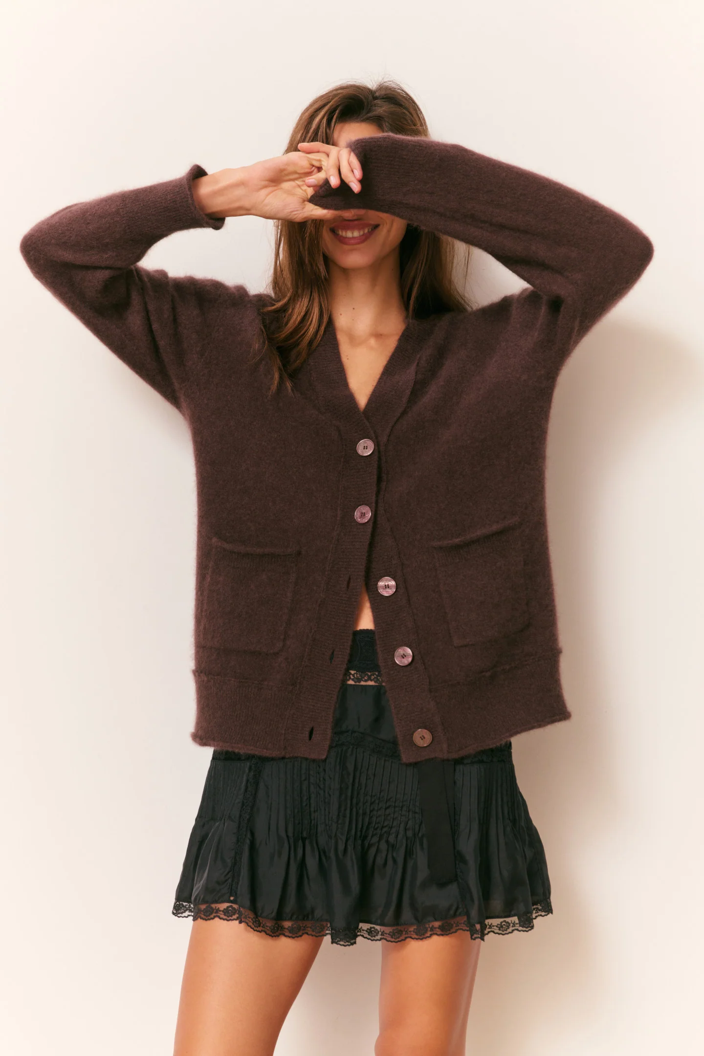 Cardigan de Cachemira Lijado Applene