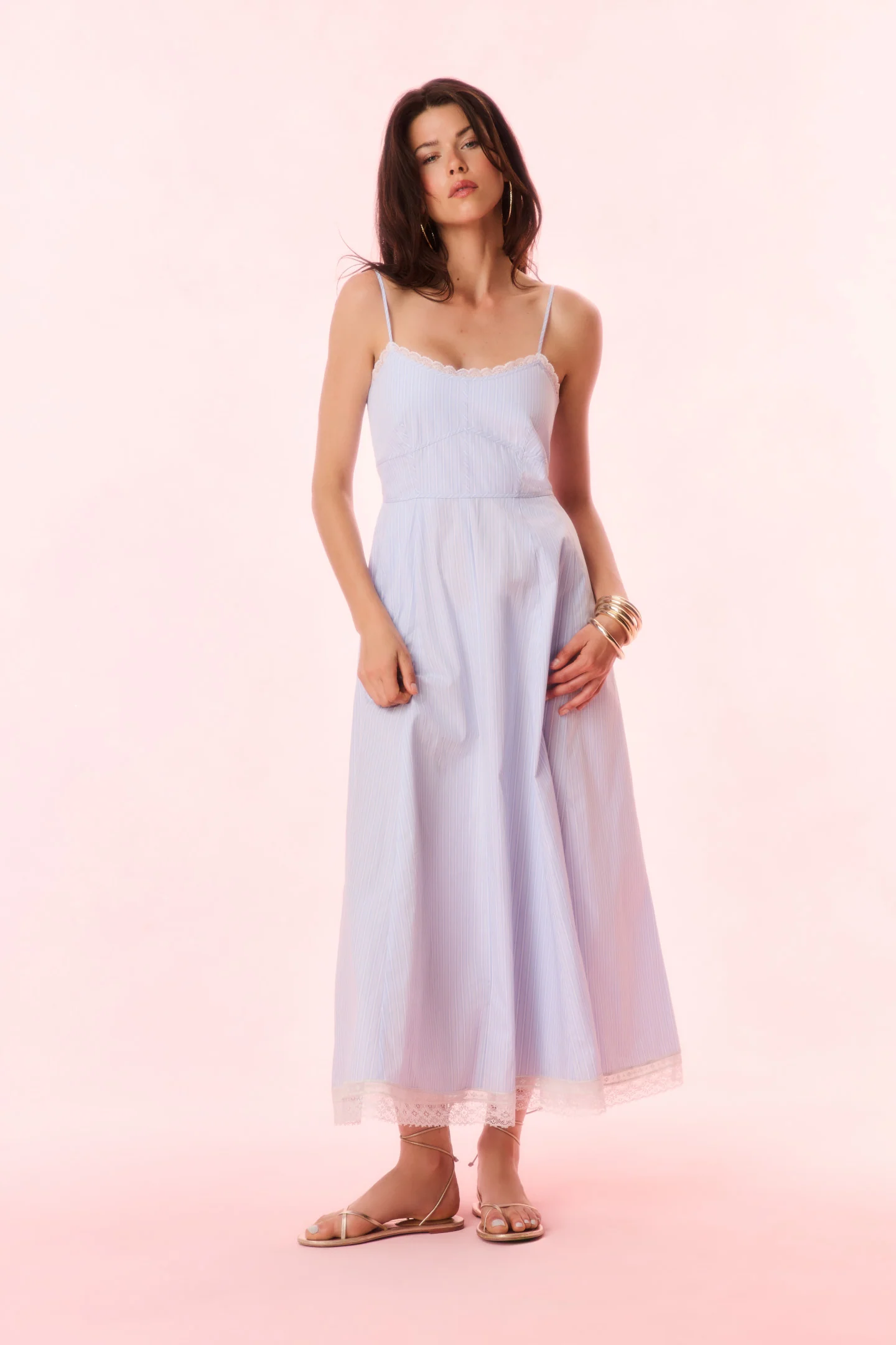 Vestido Midi de Punto de Algodón Sandara
