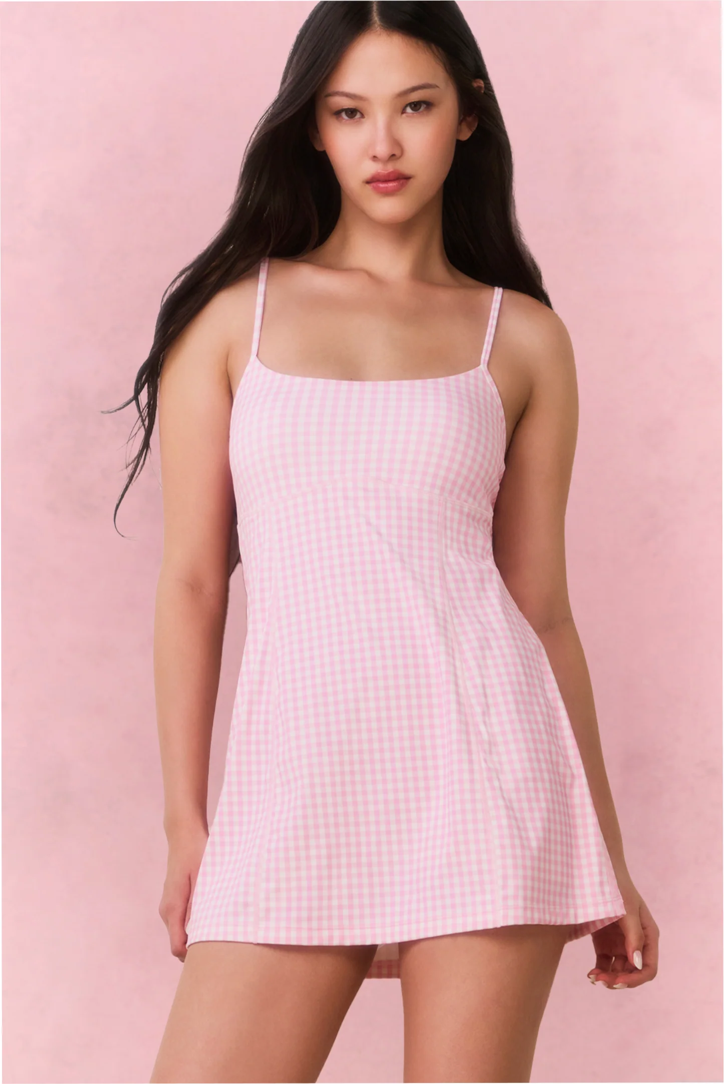 Vestido Activo con Estampado Gingham Vivianna