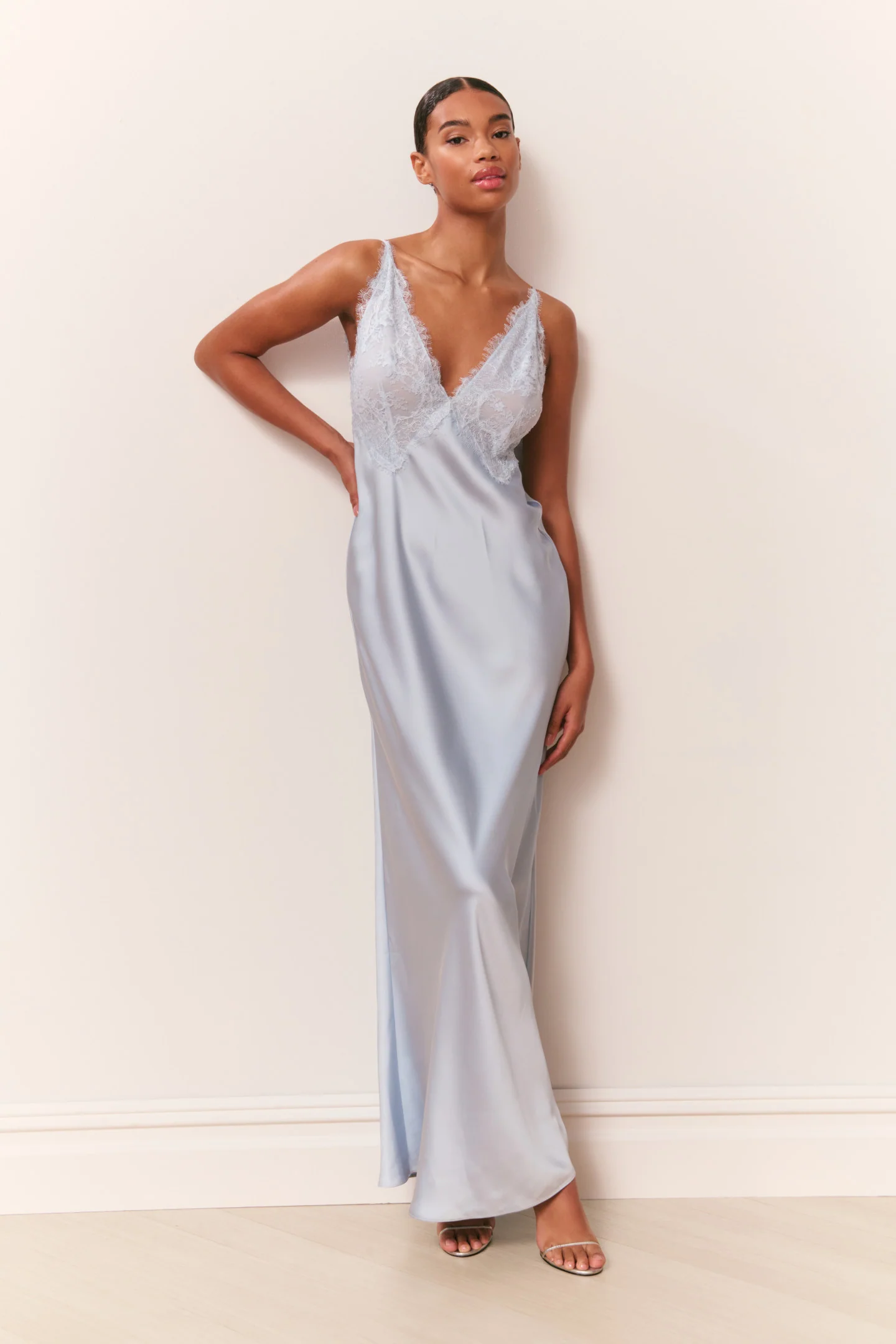 Vestido Maxi Satin Iridia