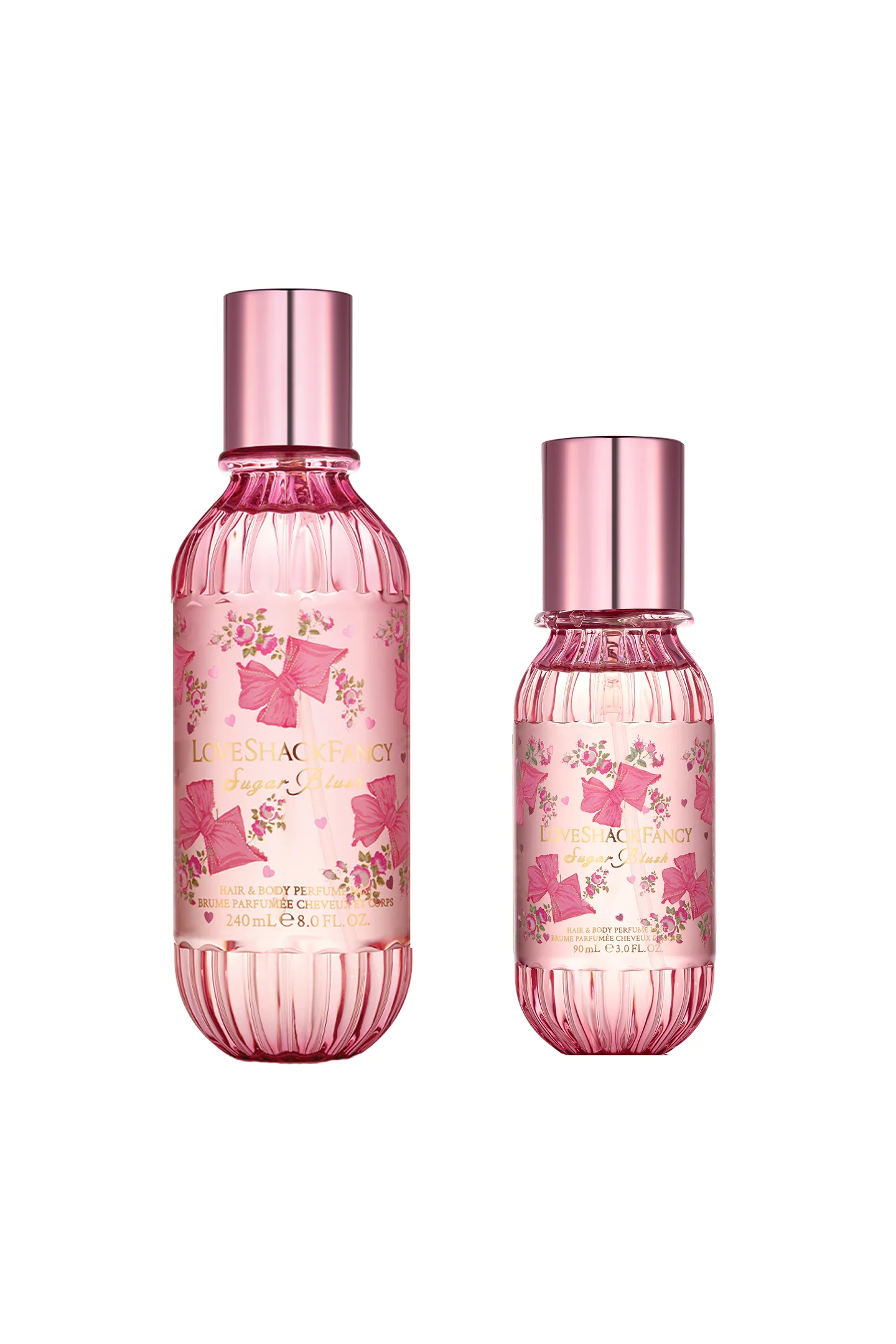 Juego de Perfume para Cuerpo y Cabello Sugar Blush Tamaño Completo y Mini