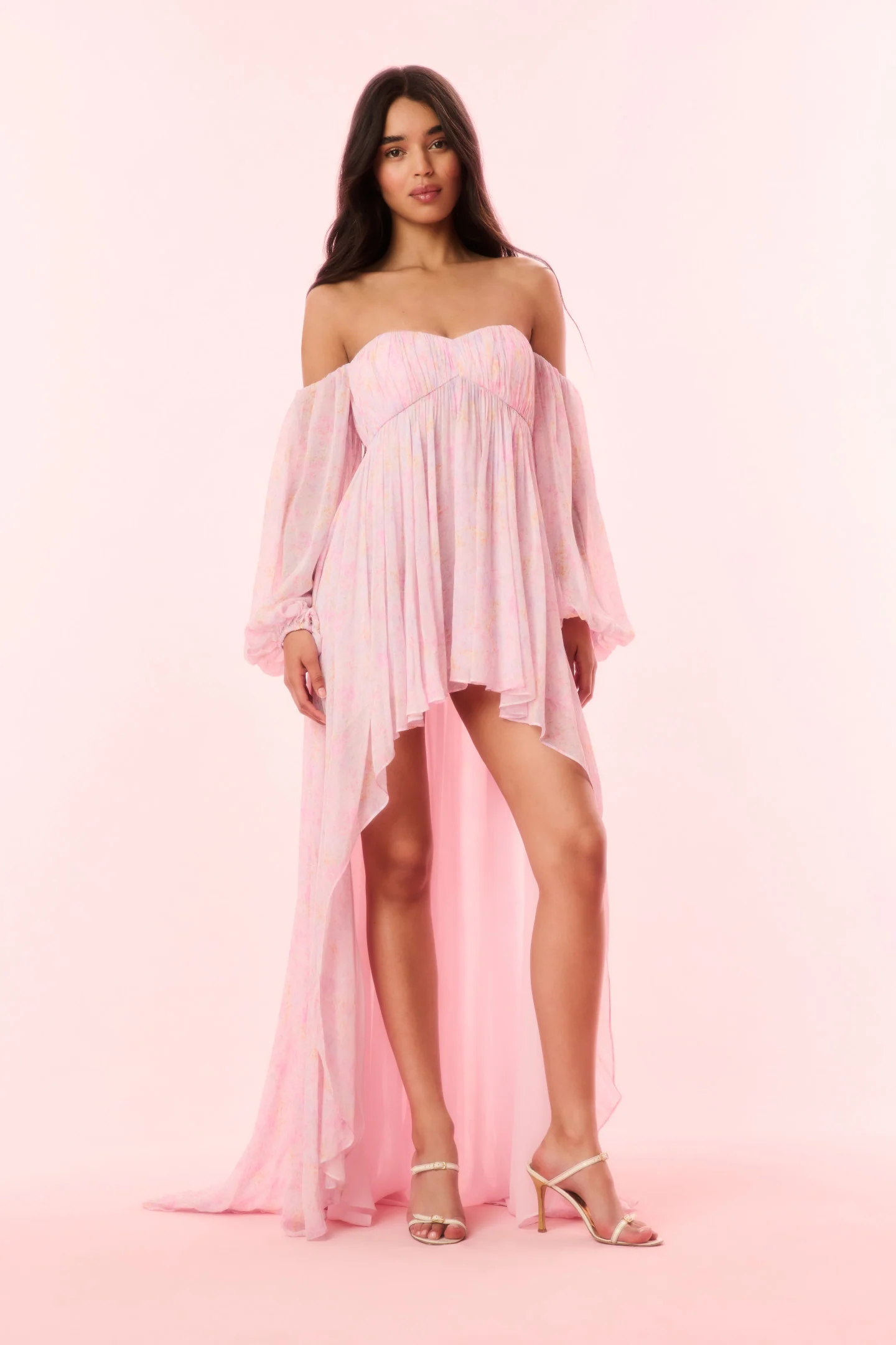 Vestido floral Kataline de largo asimétrico