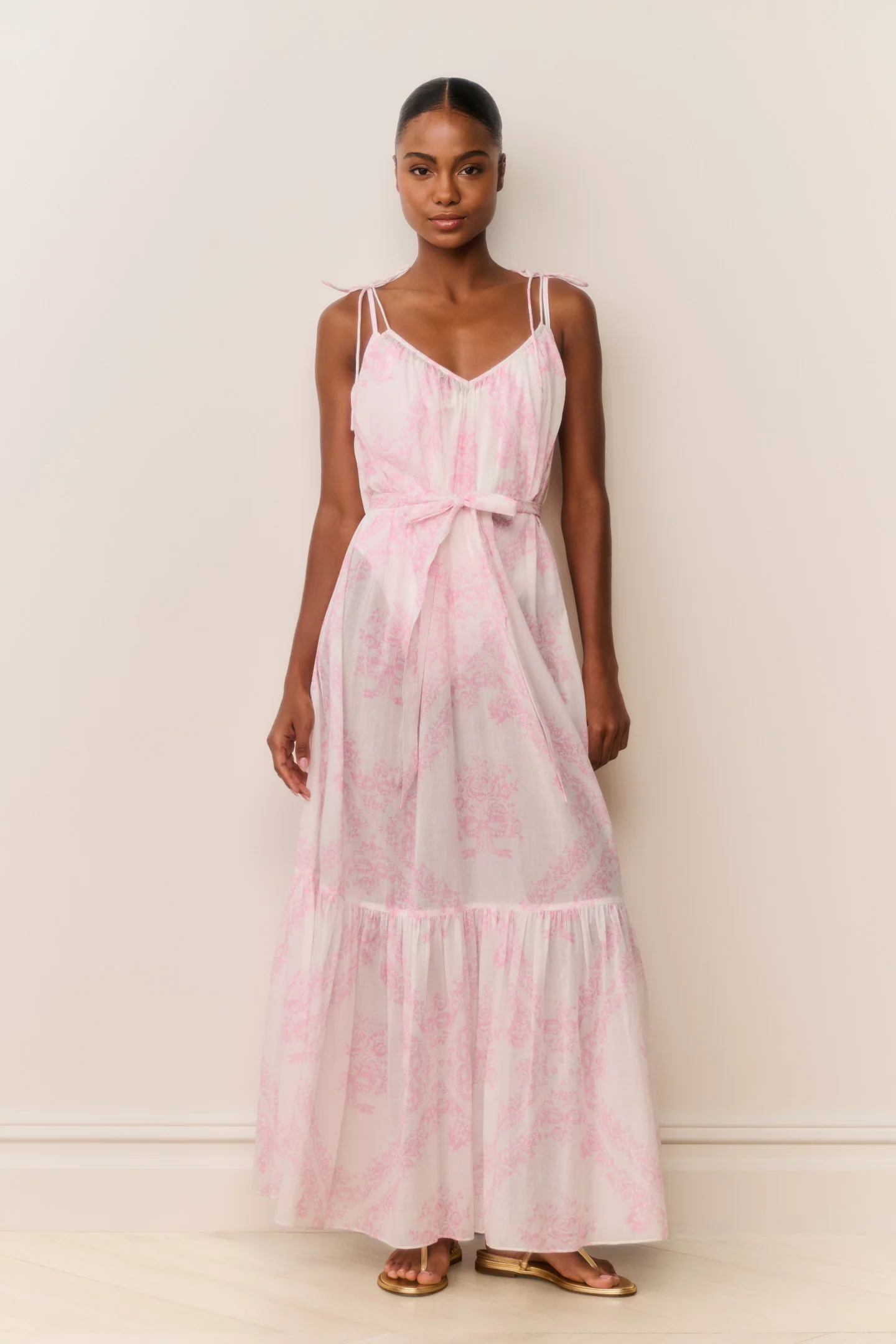 Vestido cubrevestido con estampado de tela de algodón Hale