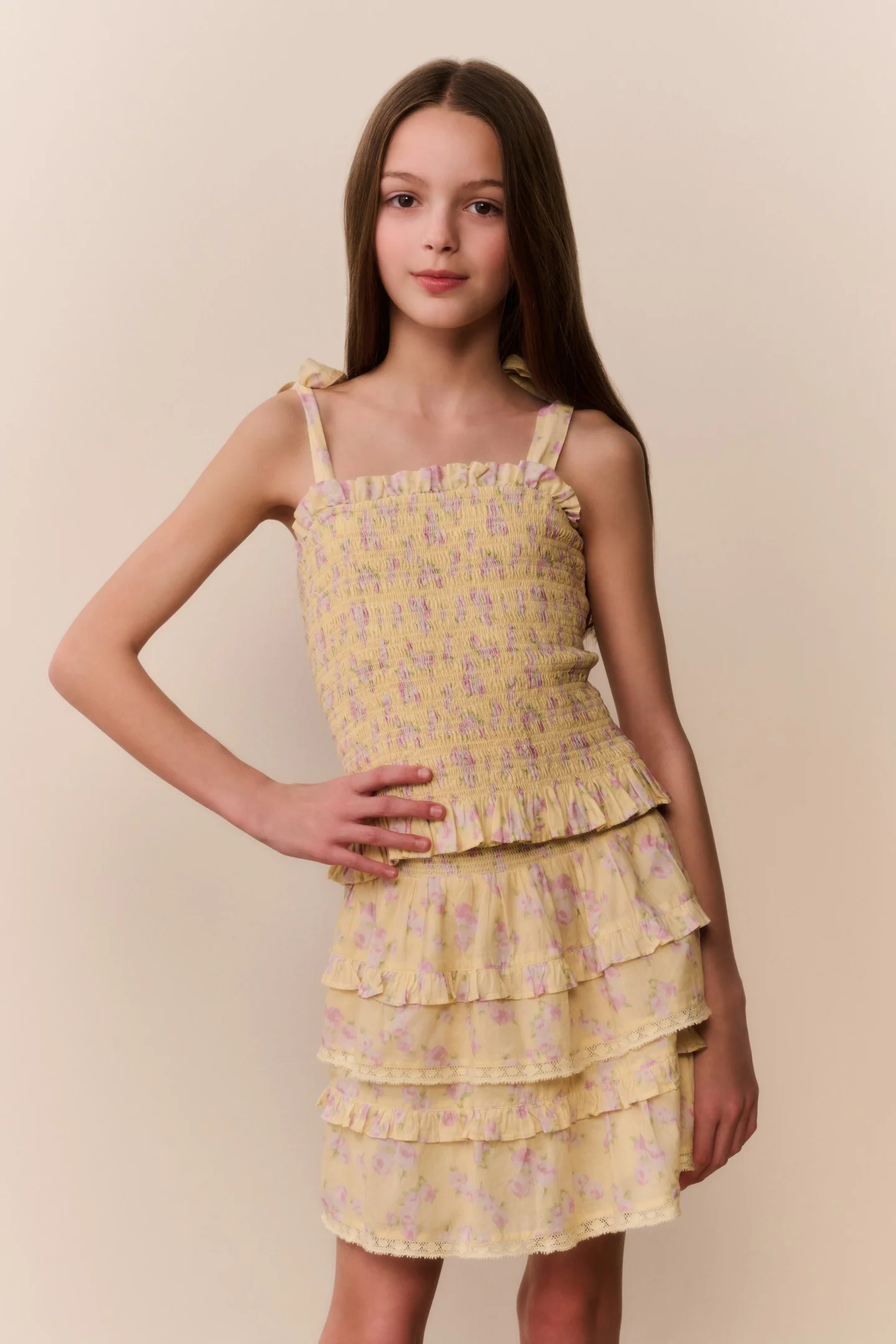 Falda Billie de Flores para Tween