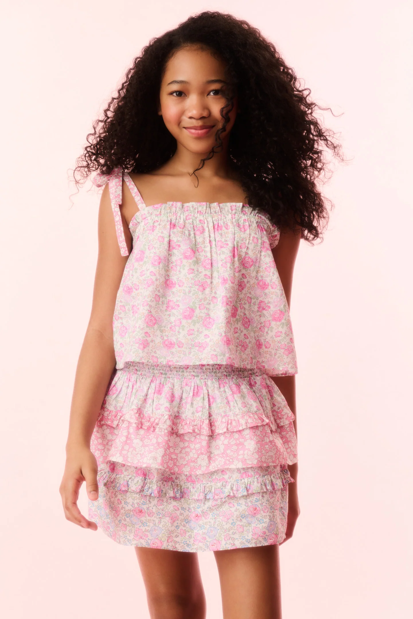 Top de tela Fiorella Liberty para niñas