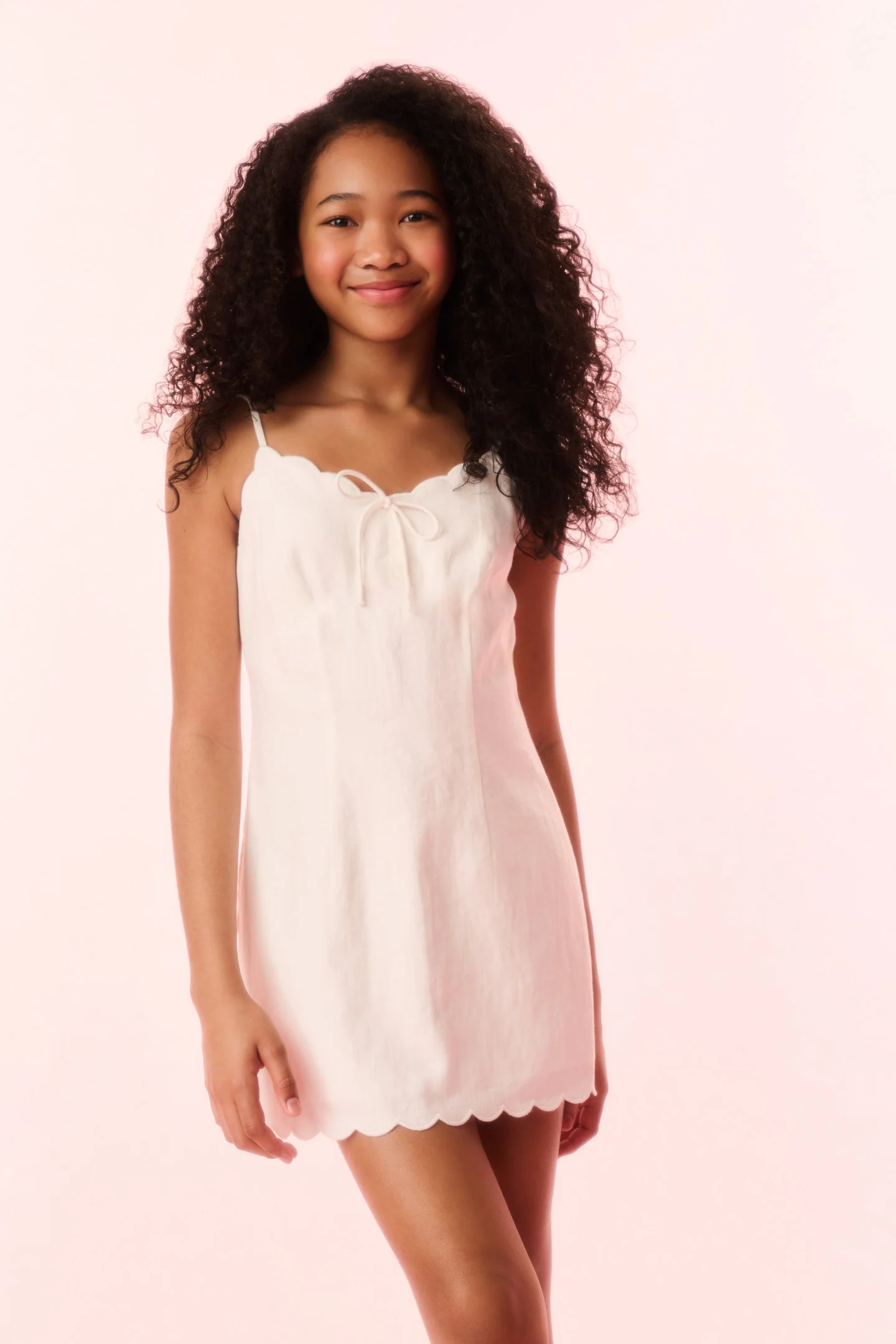 Vestido corto de lino Sydelia para niñas
