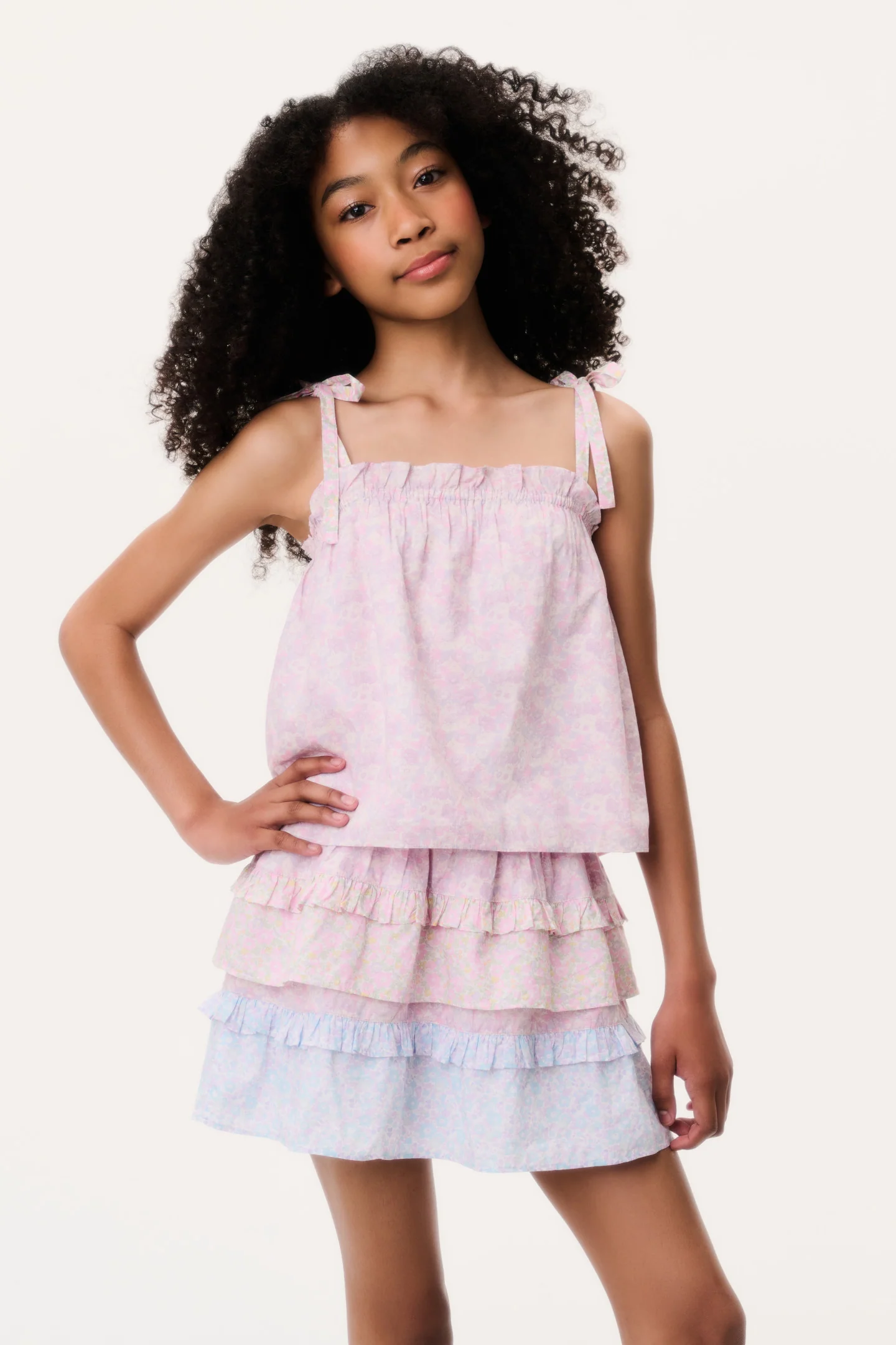 Hecho con tejidos Liberty Top Tween Fiorella