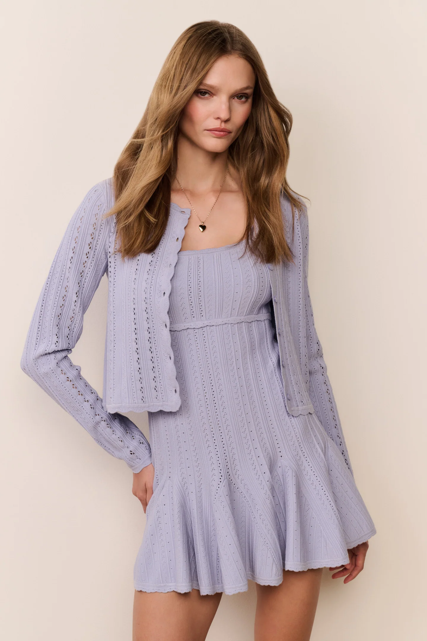 Cardigan elástico Peridot Pointelle
