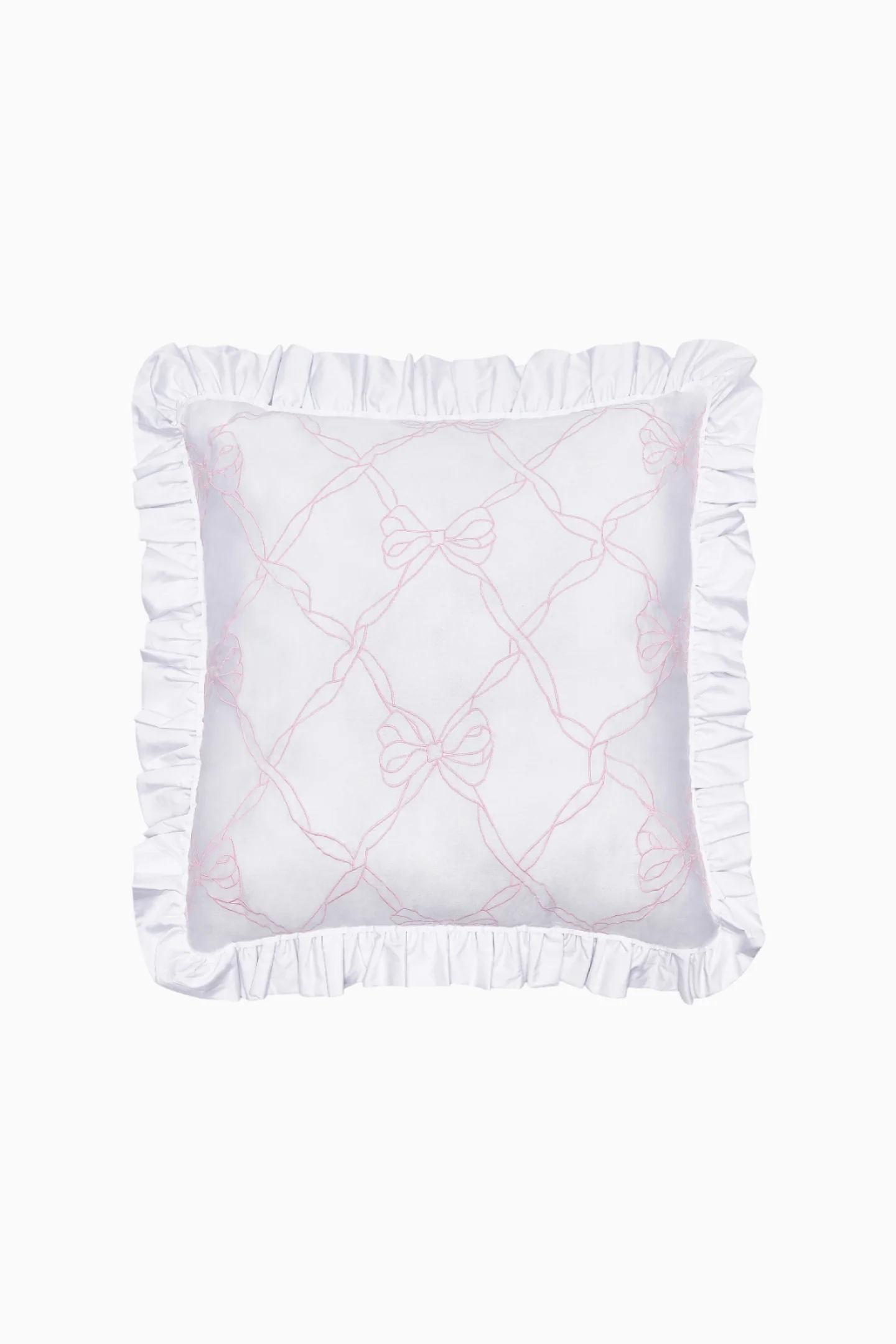 Almohada Euro con Volantes Bordados