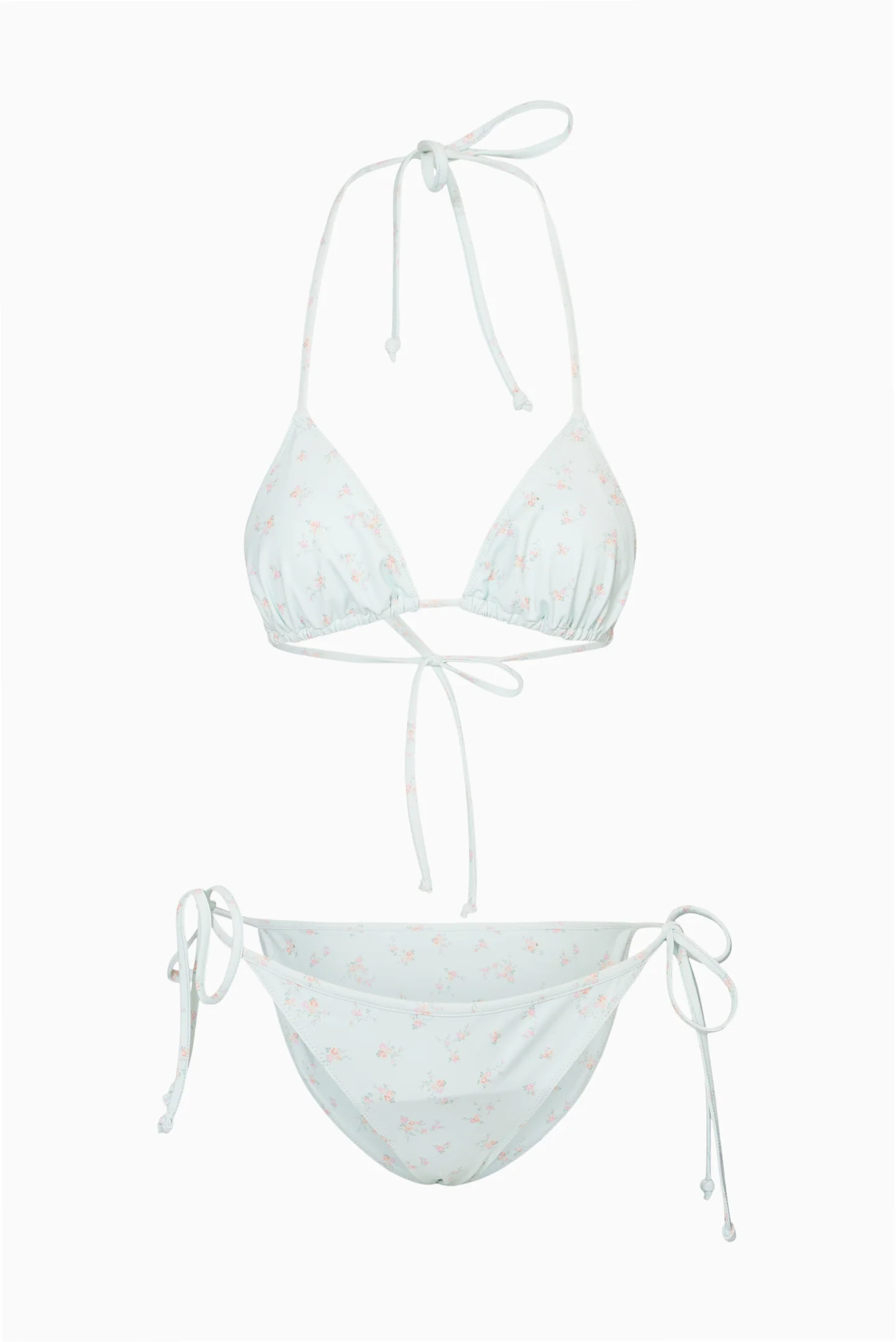 Conjunto de bikini floral con estampado pequeño