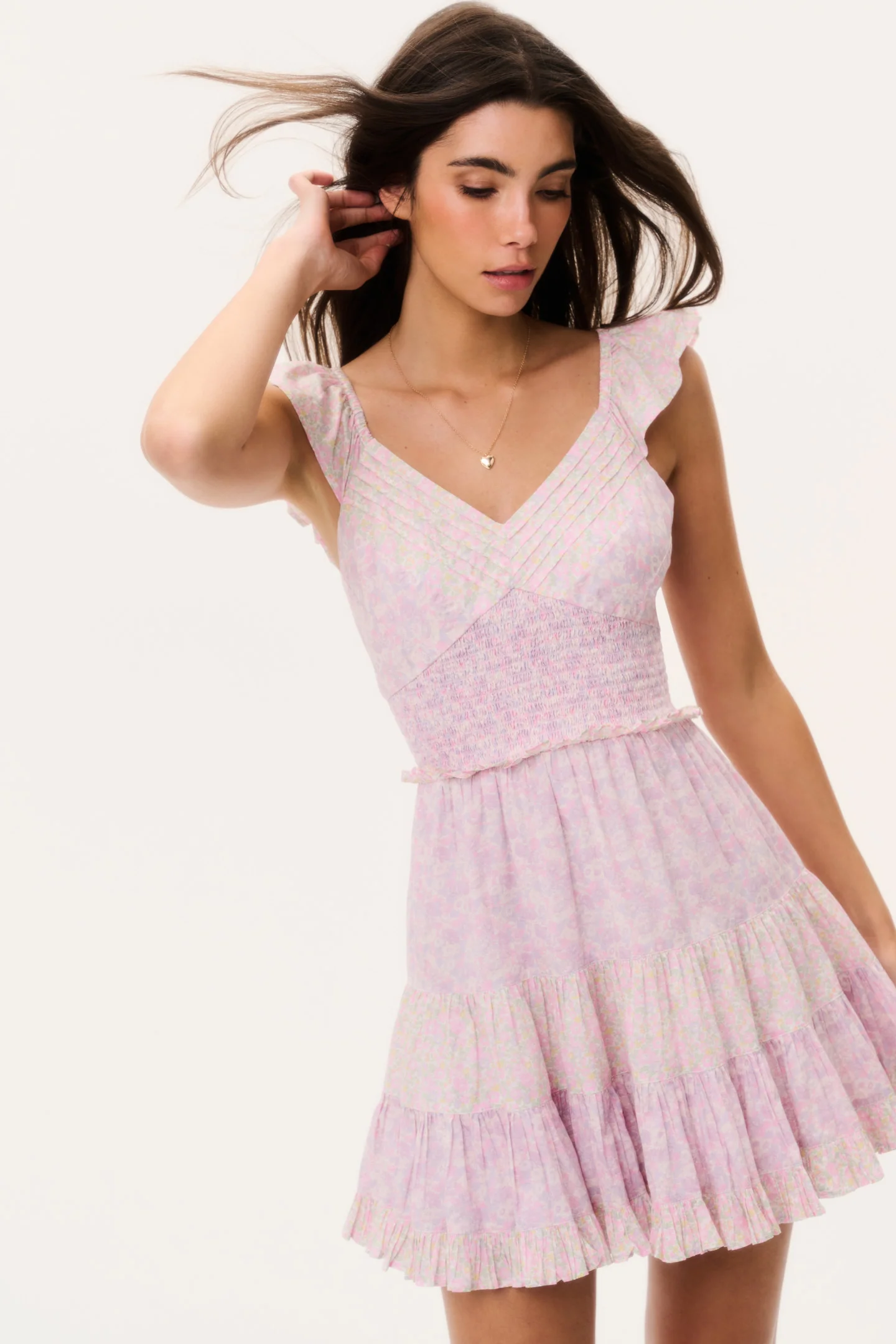 Mini vestido Preseline elaborado con tejidos Liberty
