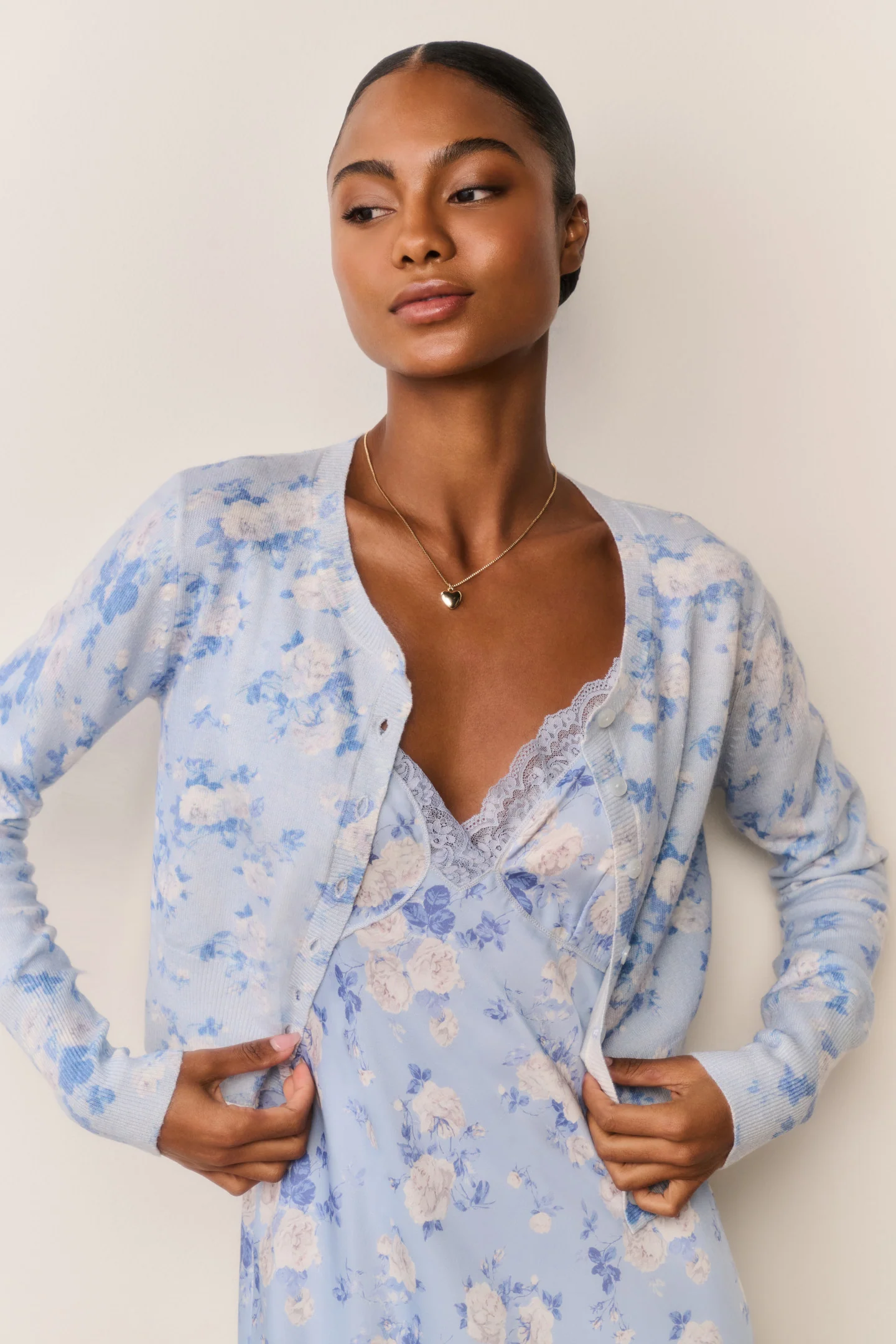 Chaleco de lana de algodón con estampado heredado Adeanne