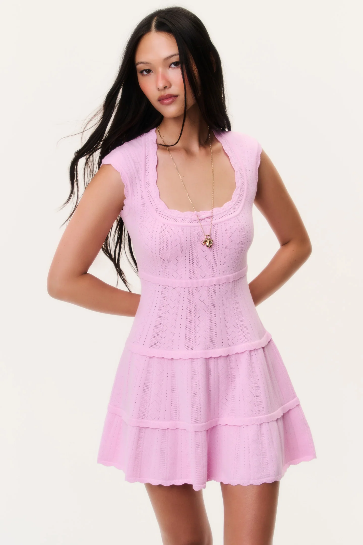 Vestido Mini Pointelle Stretch Laighton