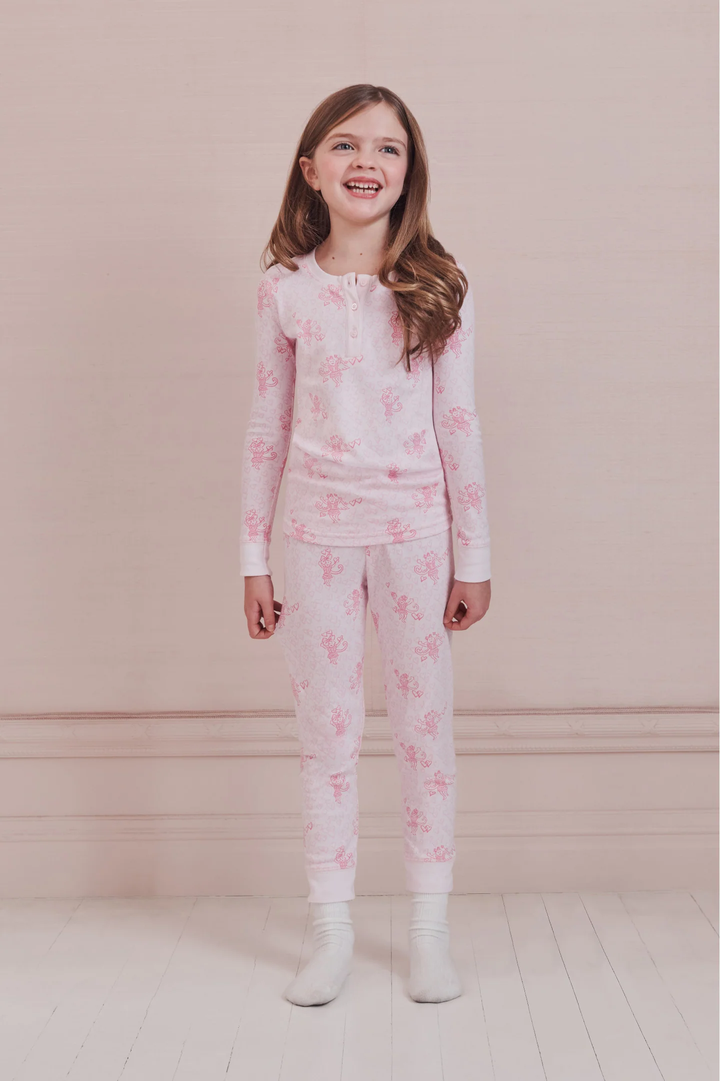 Pijama de corazones Juniper para niños LoveShackFancy x Roller Rabbit