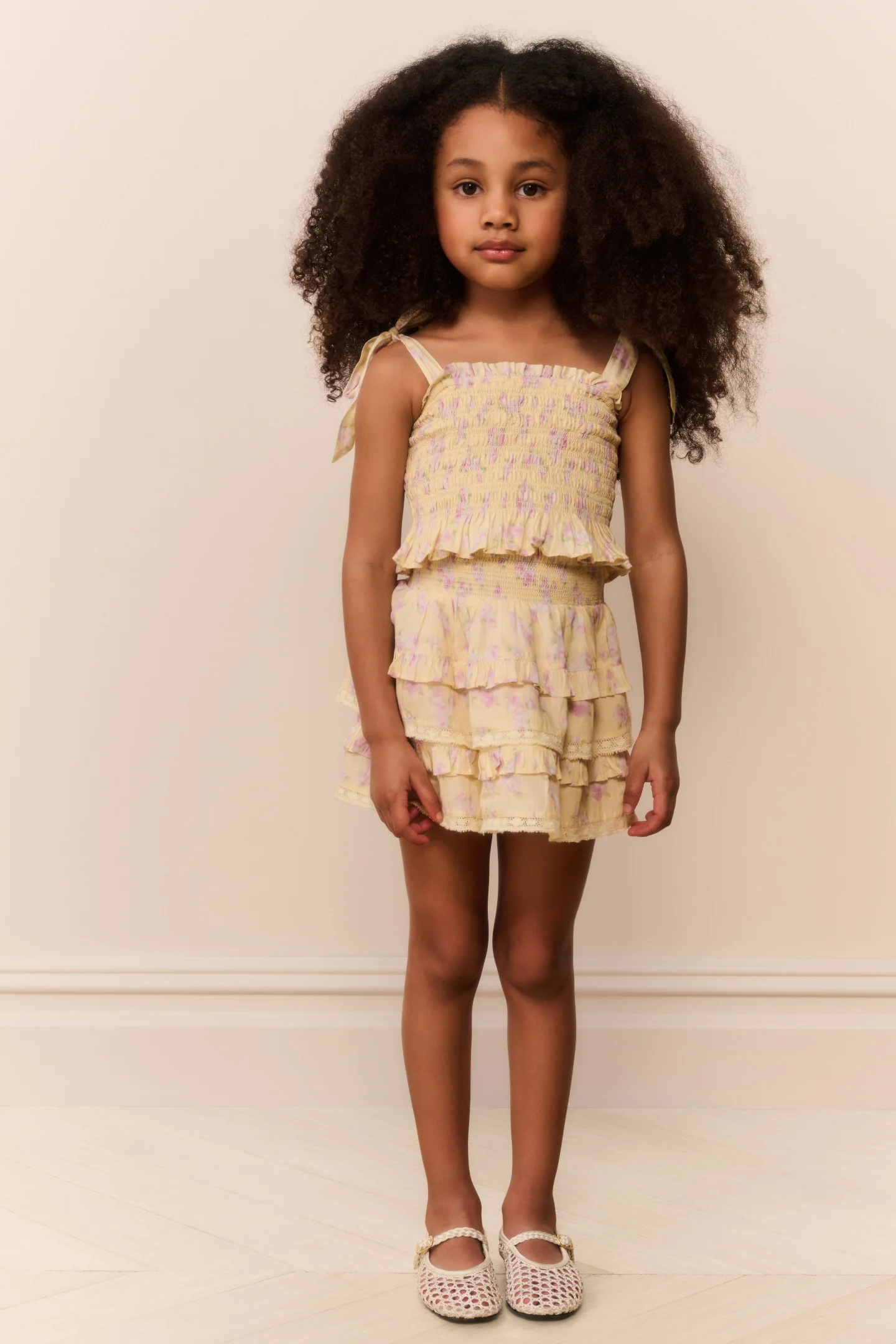 Falda Billie Floral con Flor de Niña Pequeña