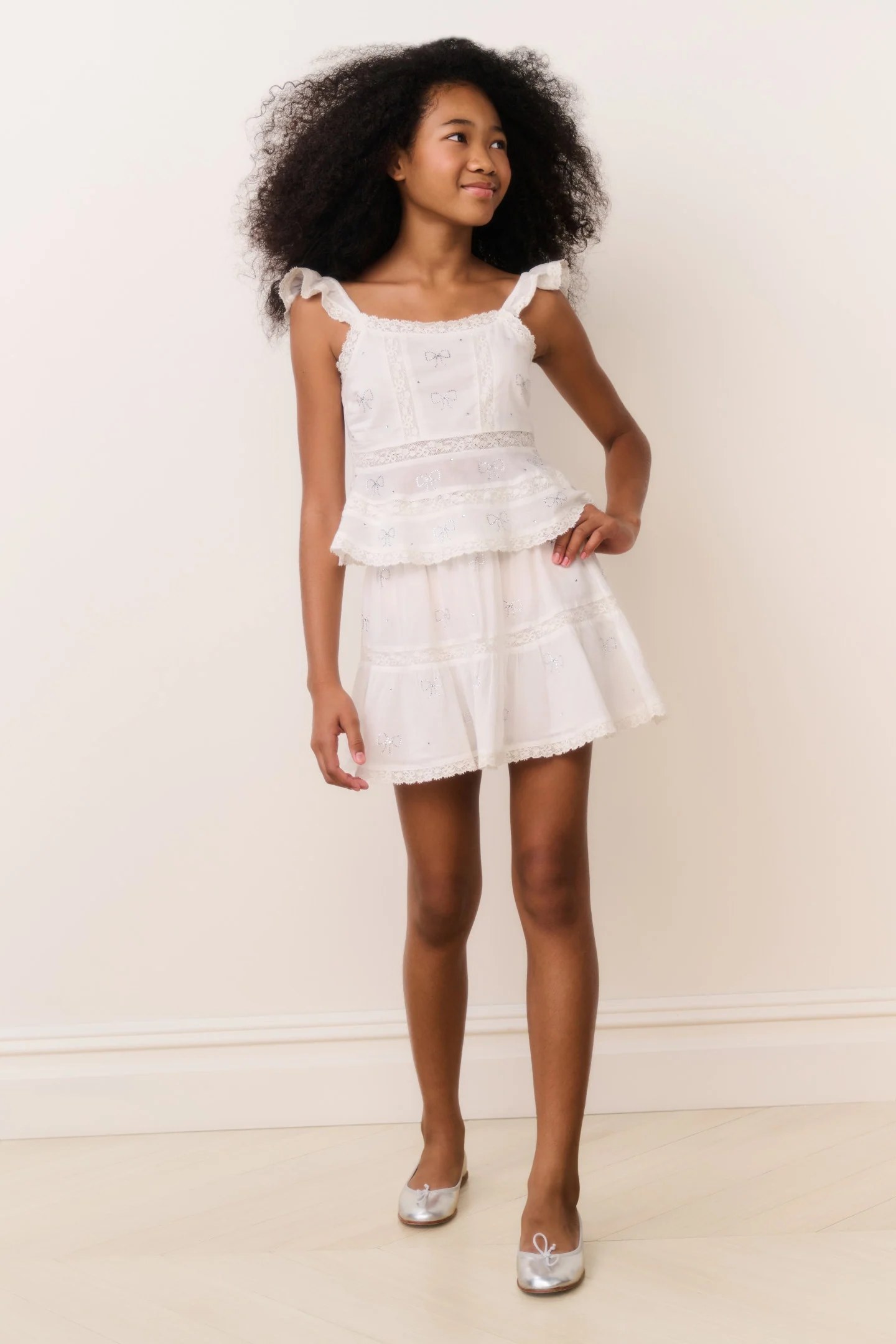 Top de algodón con lazo de cristal Tween Melsy