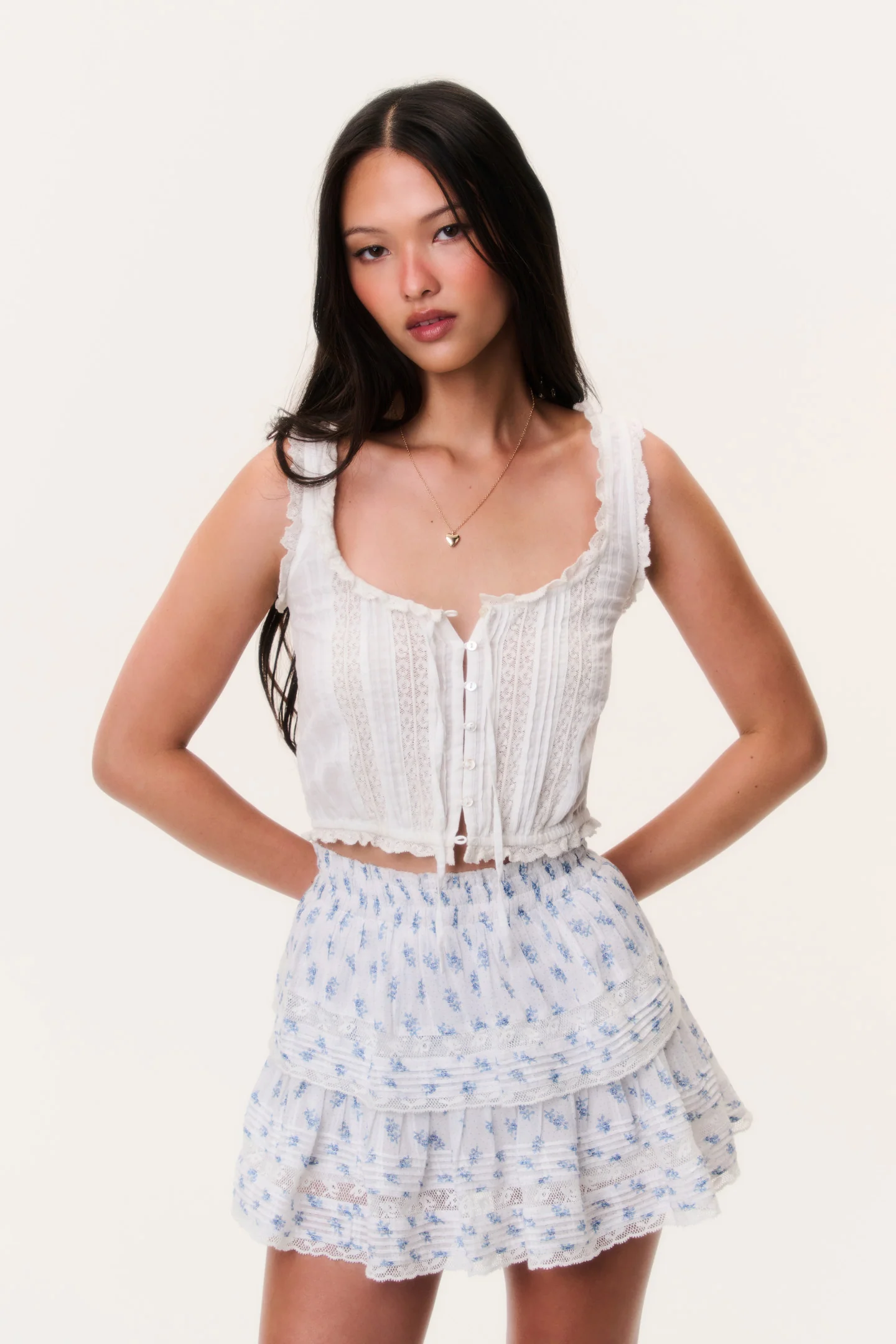 Minifalda con volantes Indigo Cloud