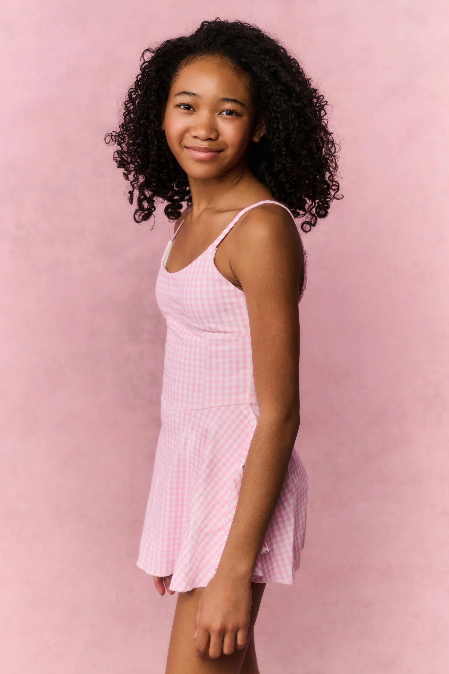 Vestido activo Tween Gingham Kishori