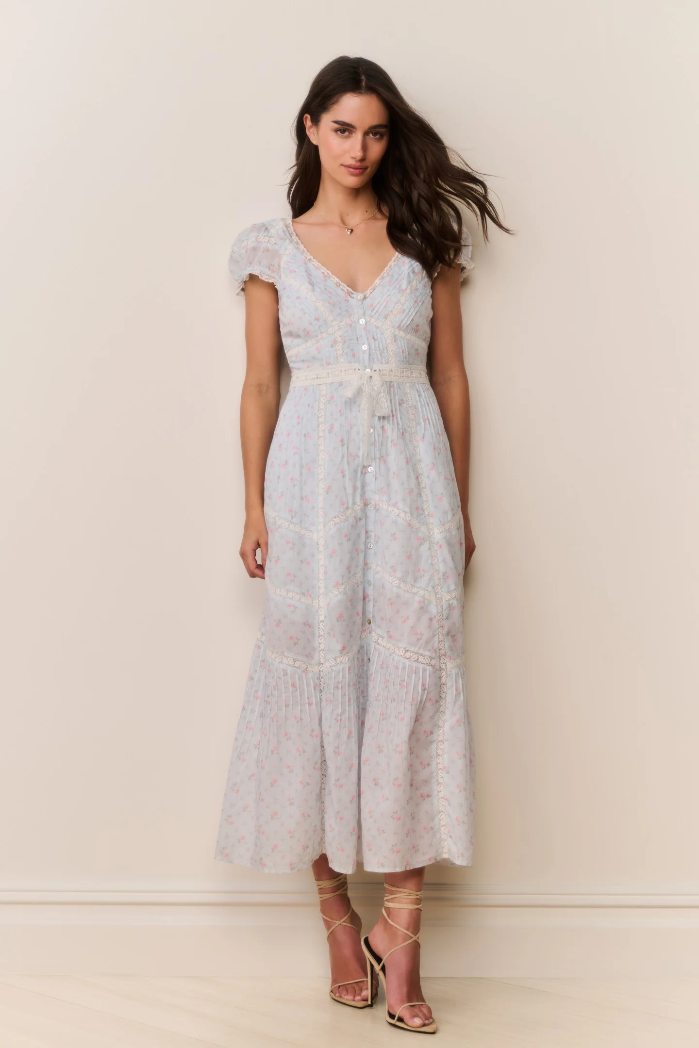 Vestido Midi de Algodón Floral Aurela