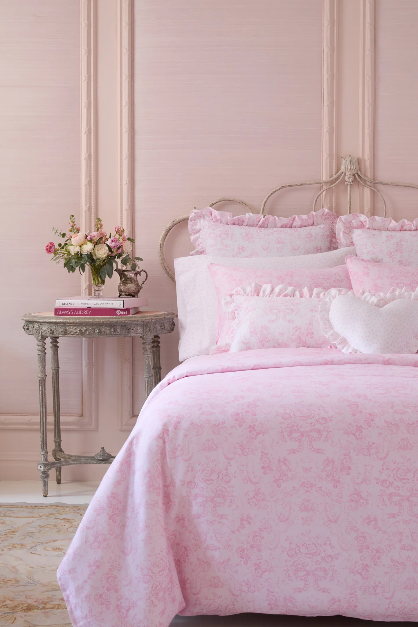 Conjunto de funda nórdica y funda de almohada floral