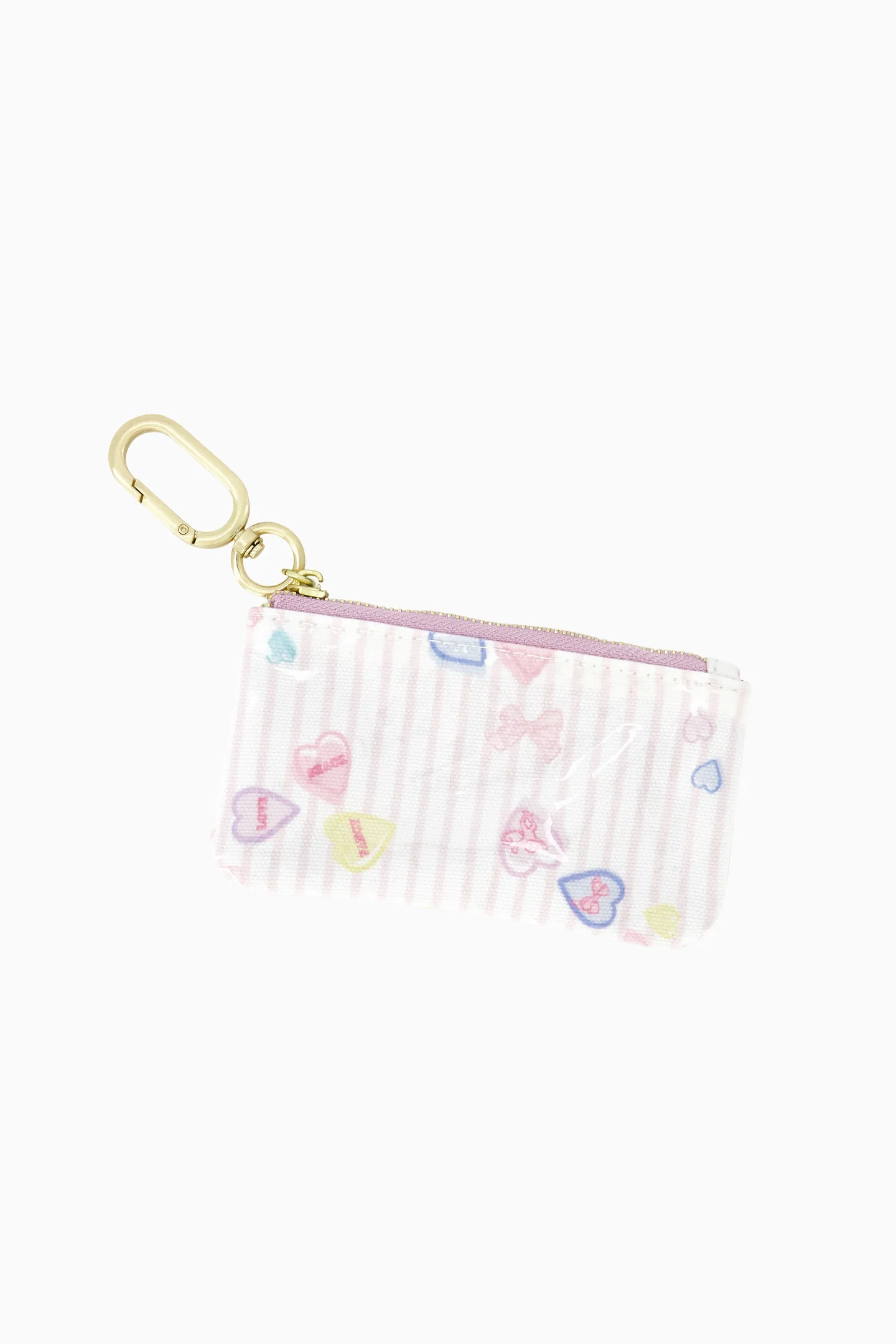 Billetera de monedas con rayas de corazón LoveShackFancy x Roller Rabbit