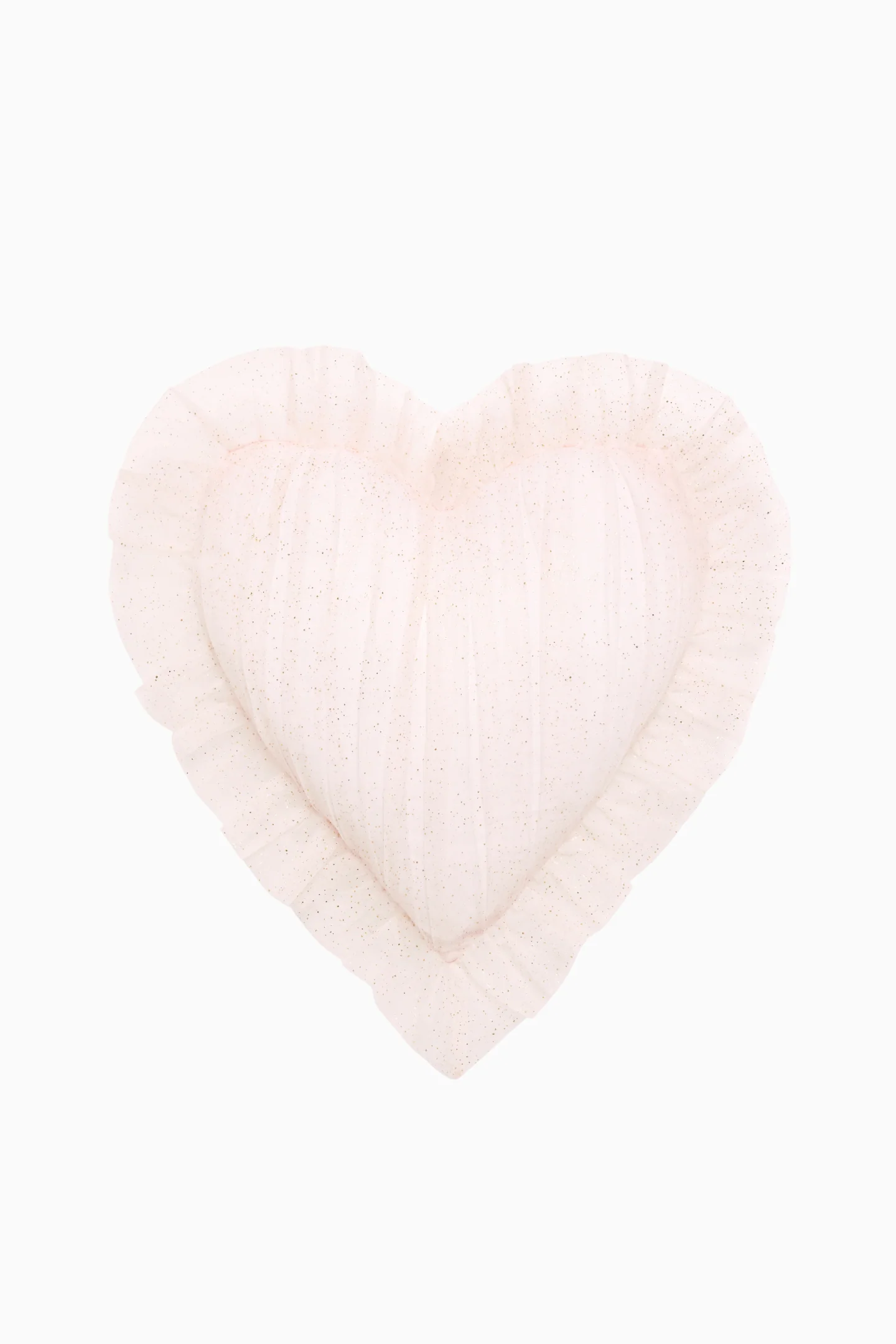 Almohada de Encaje con Volantes en Forma de Corazón