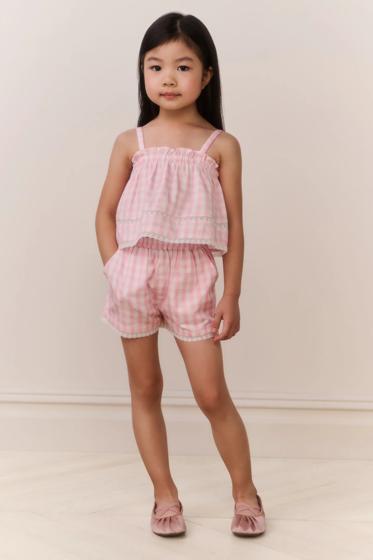 Pantalones Cortos de Cuadros Georgie para Niñas Pequeñas