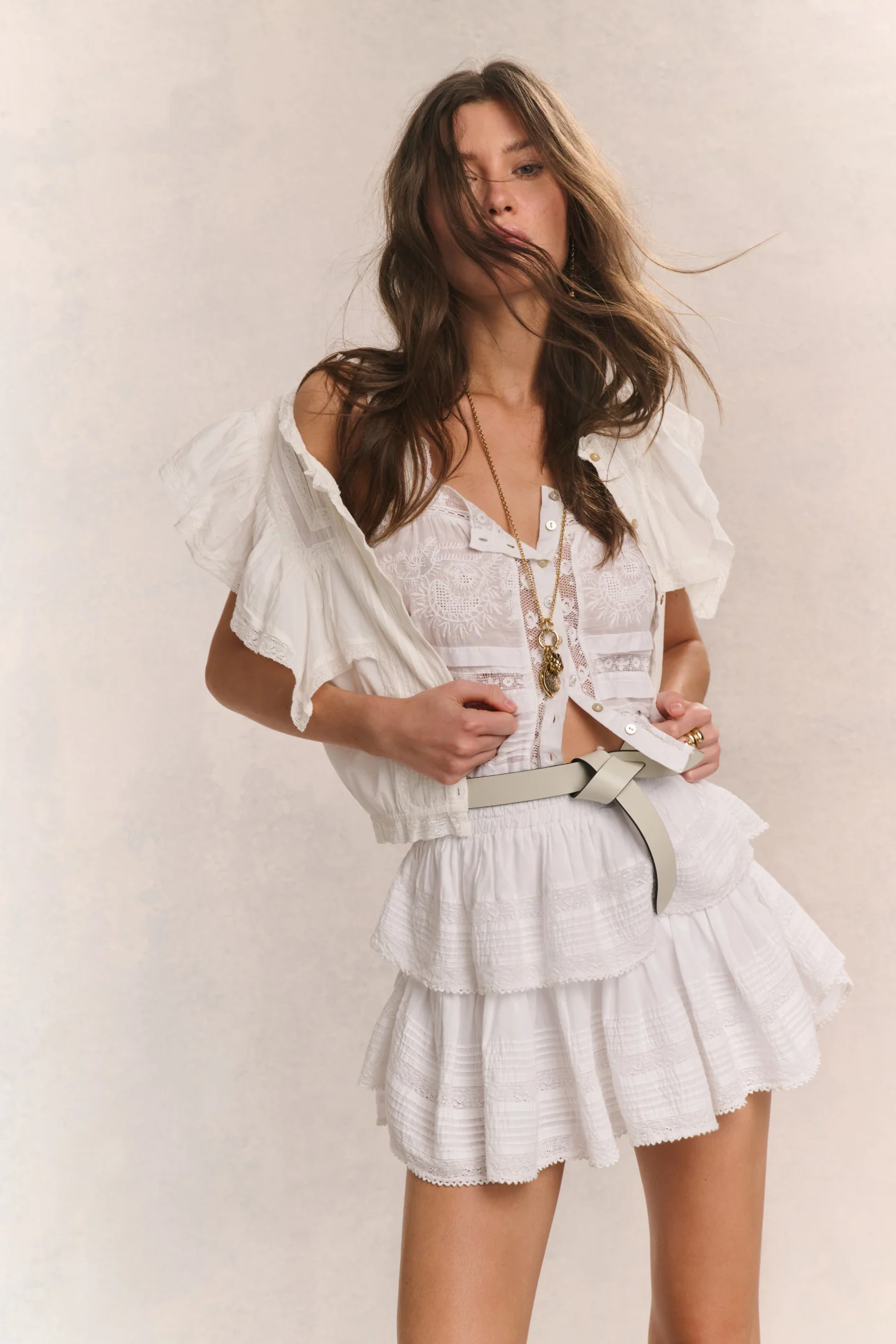 Falda Mini Ruffle Heritage