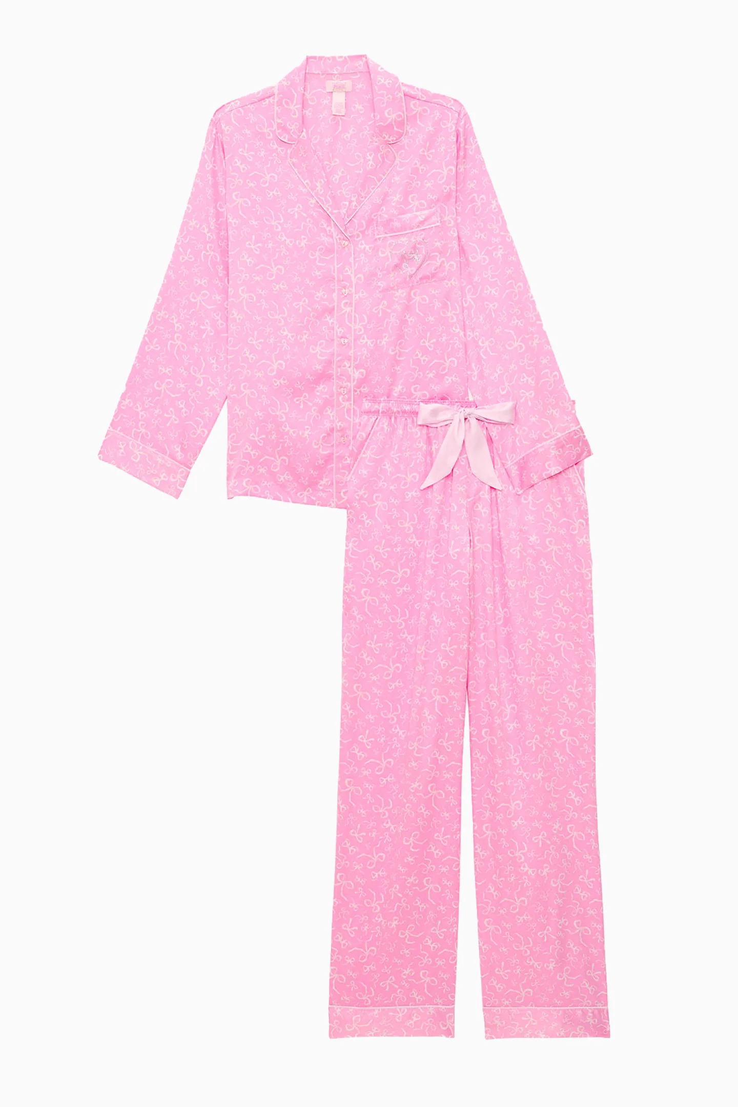 Conjunto de Pijama de Satén PINK x LoveShackFancy