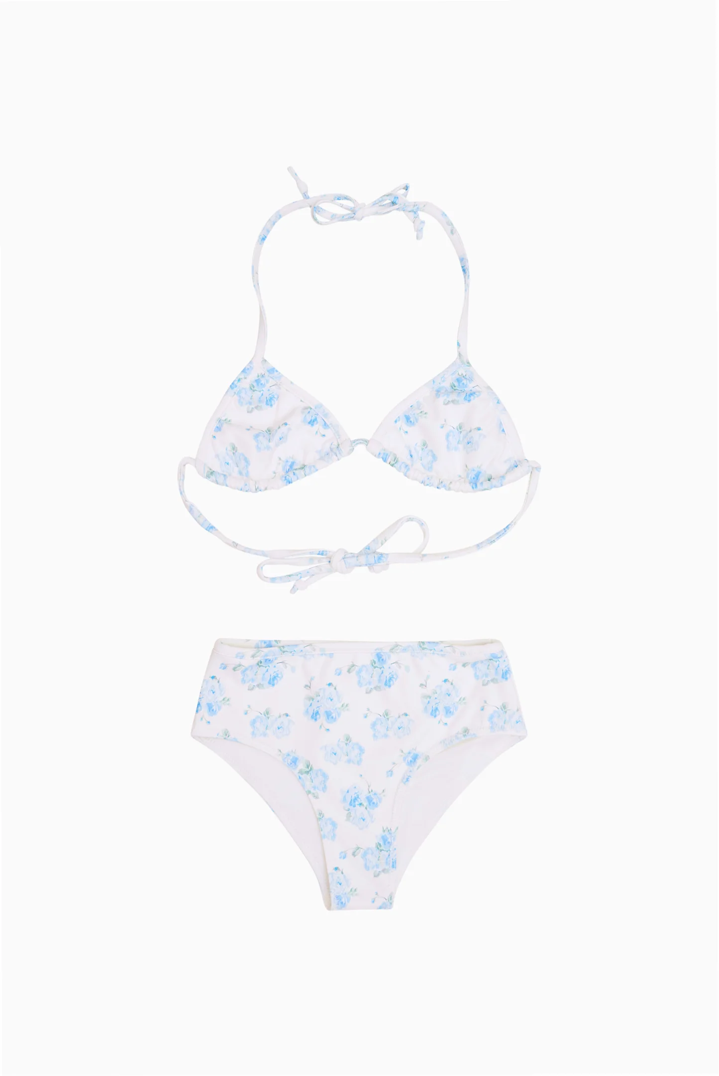 Bikini de dos piezas azul Marina para niñas pequeñas