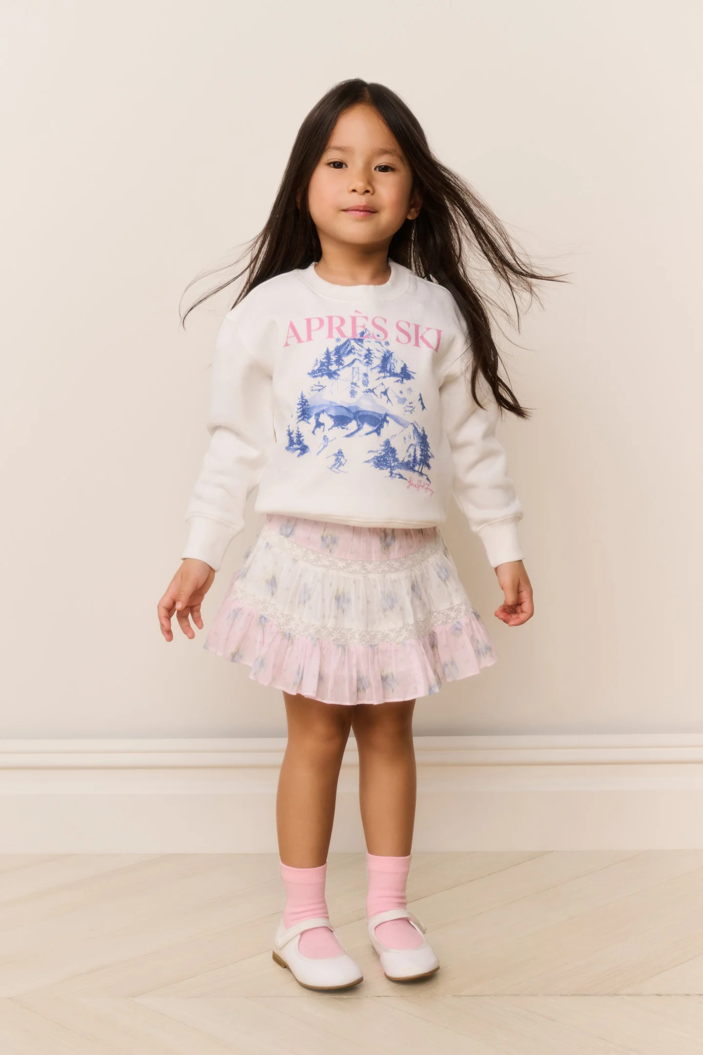 Chaqueta de esquí de amatista para niñas pequeñas